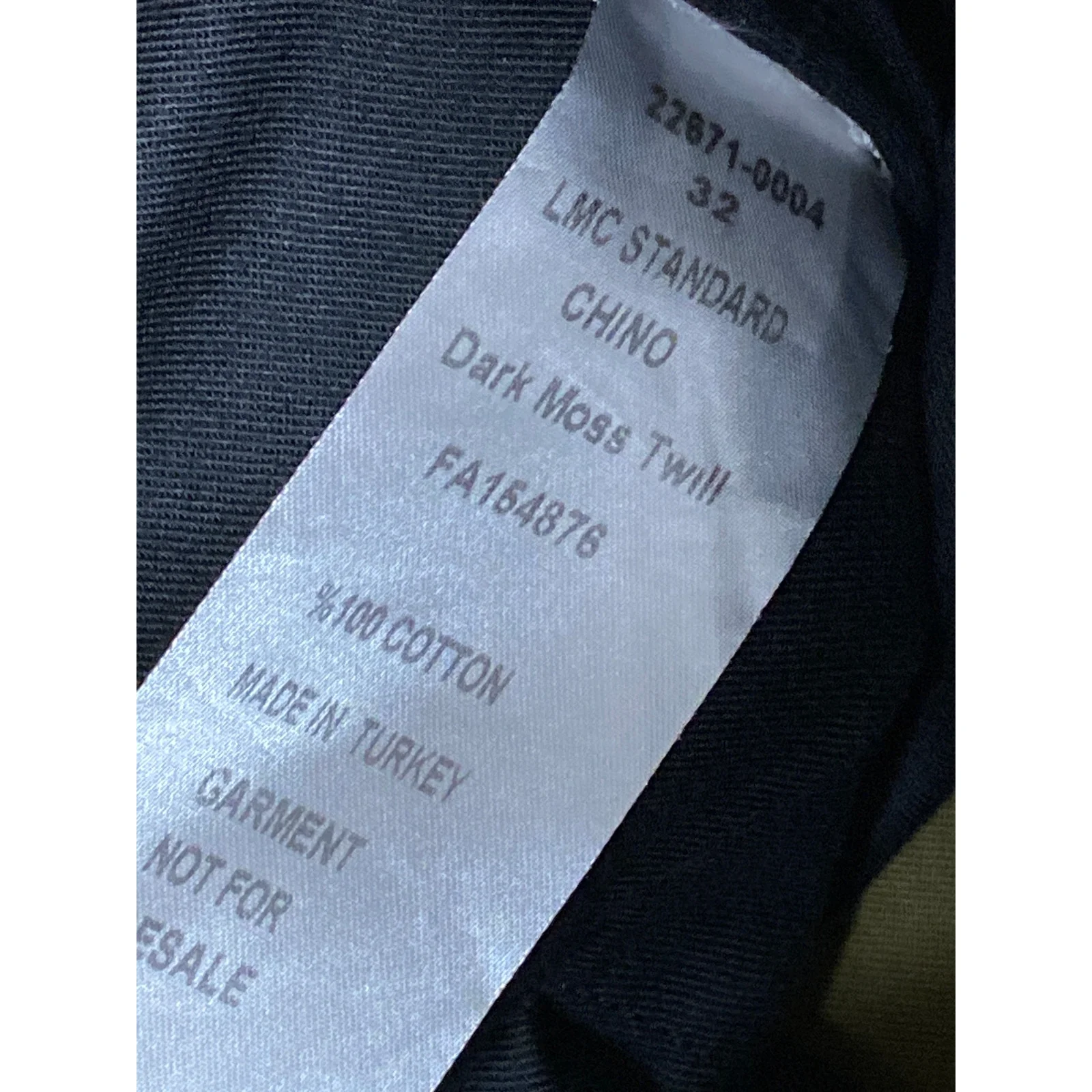 Levi's Dark Men's Green Twill High Rise Straight Chino Trousers Dress Pants 32 - Image 5