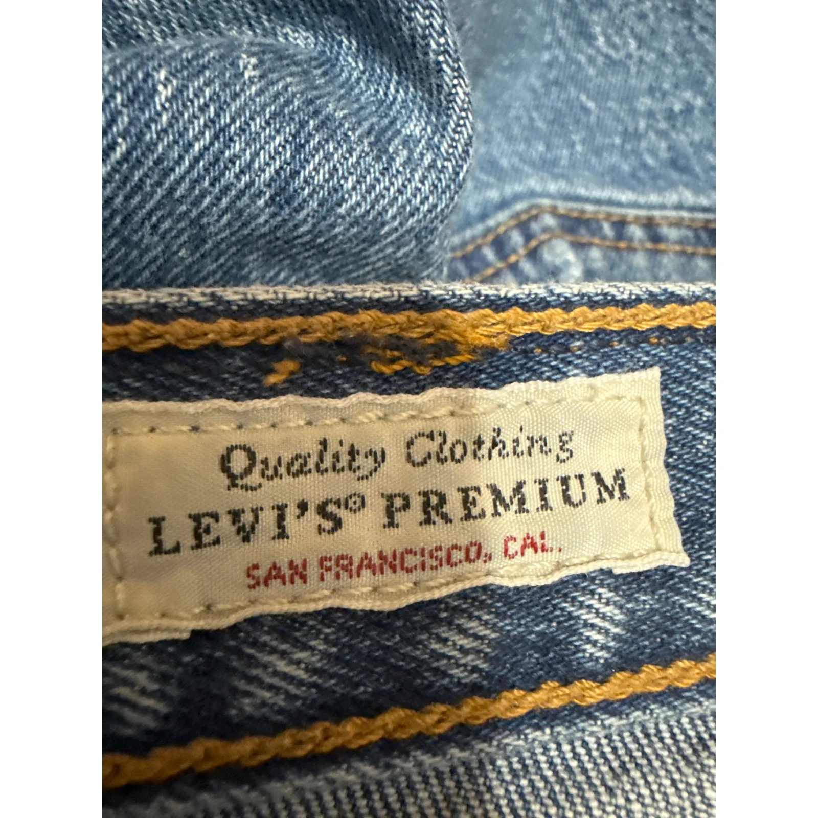 Levi's Wedgie Women's Blue Distressed High Rise Crop Skinny Denim Jeans Size 24 - Image 5