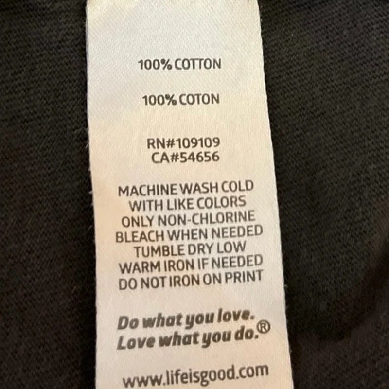 Life is Good Crusher Men's Black Cotton Short Sleeve Crew Neck Tee T-Shirt Top L - Image 4