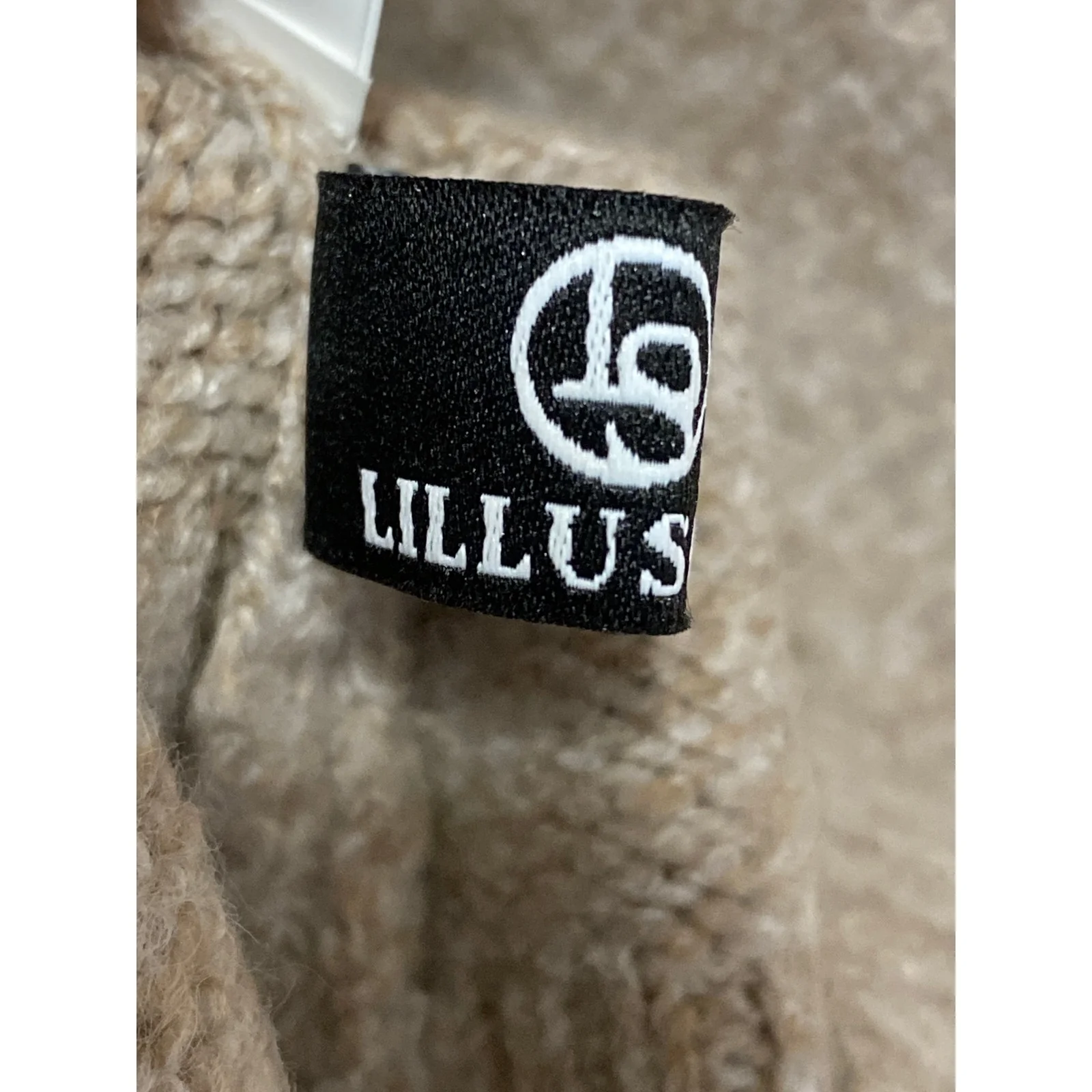 Lillusory Women's Beige Knit Off Shoulder Long Sleeve Sweatshirt Sweater Top S - Image 5