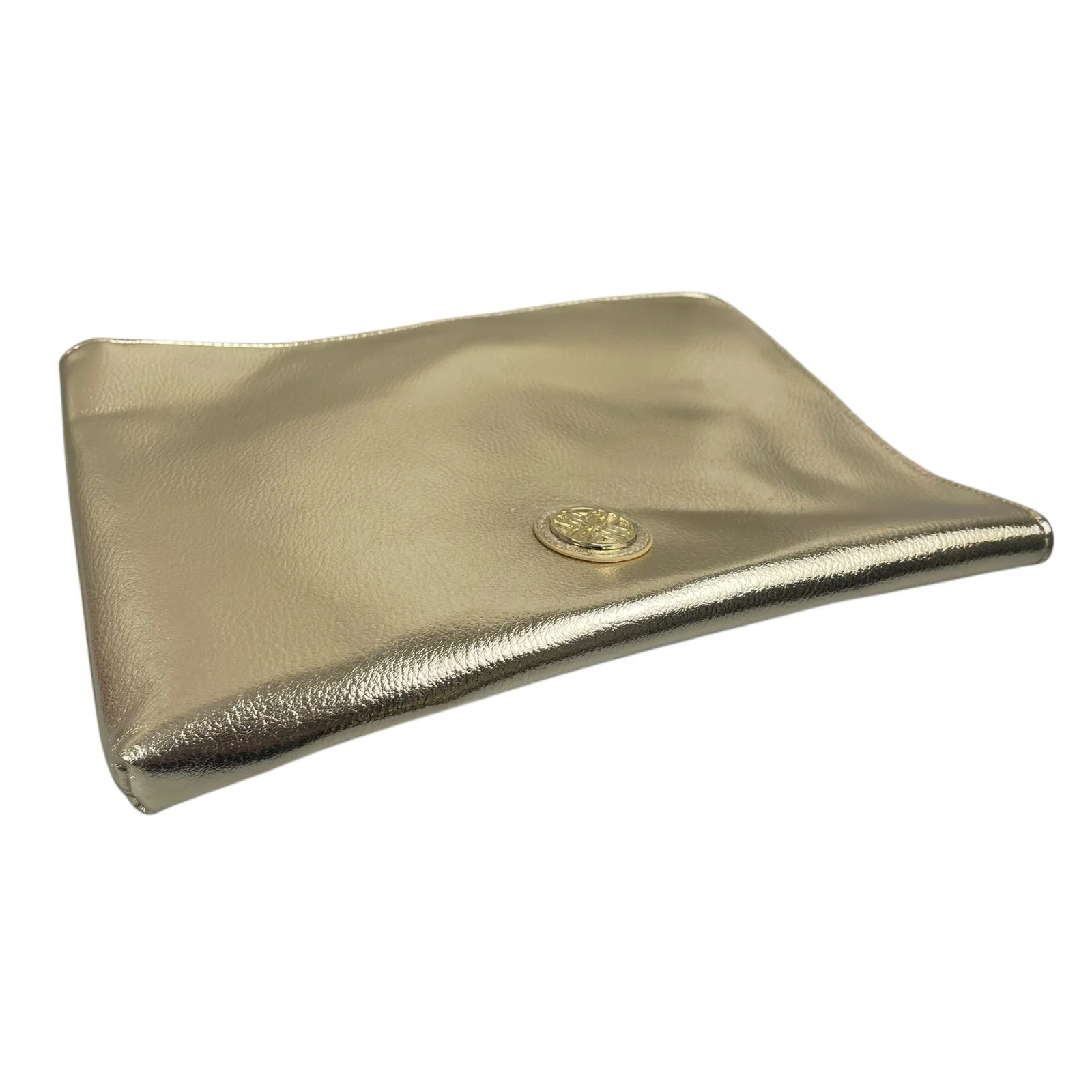 Lilly Pulitzer Gold Metallic Travel Organizer Floral Lined Pouch Clutch Bag OS - Image 2
