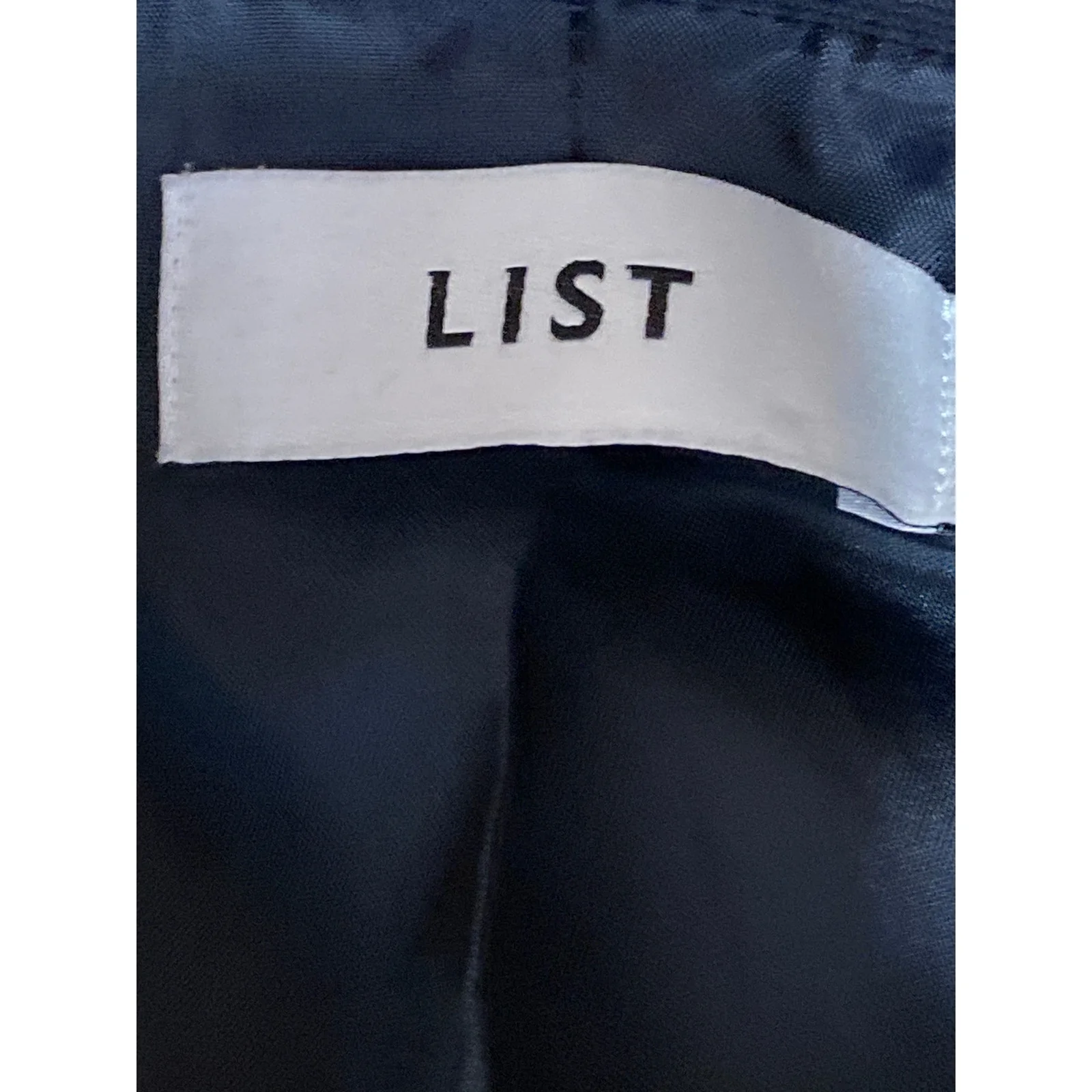 LIST Women's Black Double Breasted Peak Lapel Cropped Blazer Coat Jacket Size S - Image 5