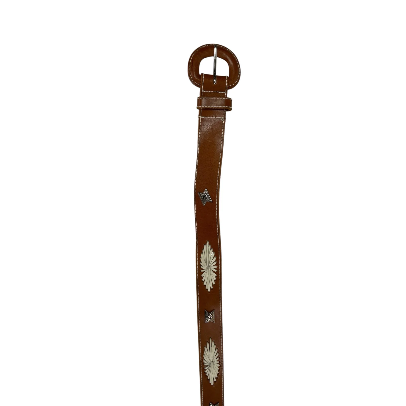 Liz Claiborne Accessories 100% Genuine Leather Embroidered Western Style Belt L - Image 2