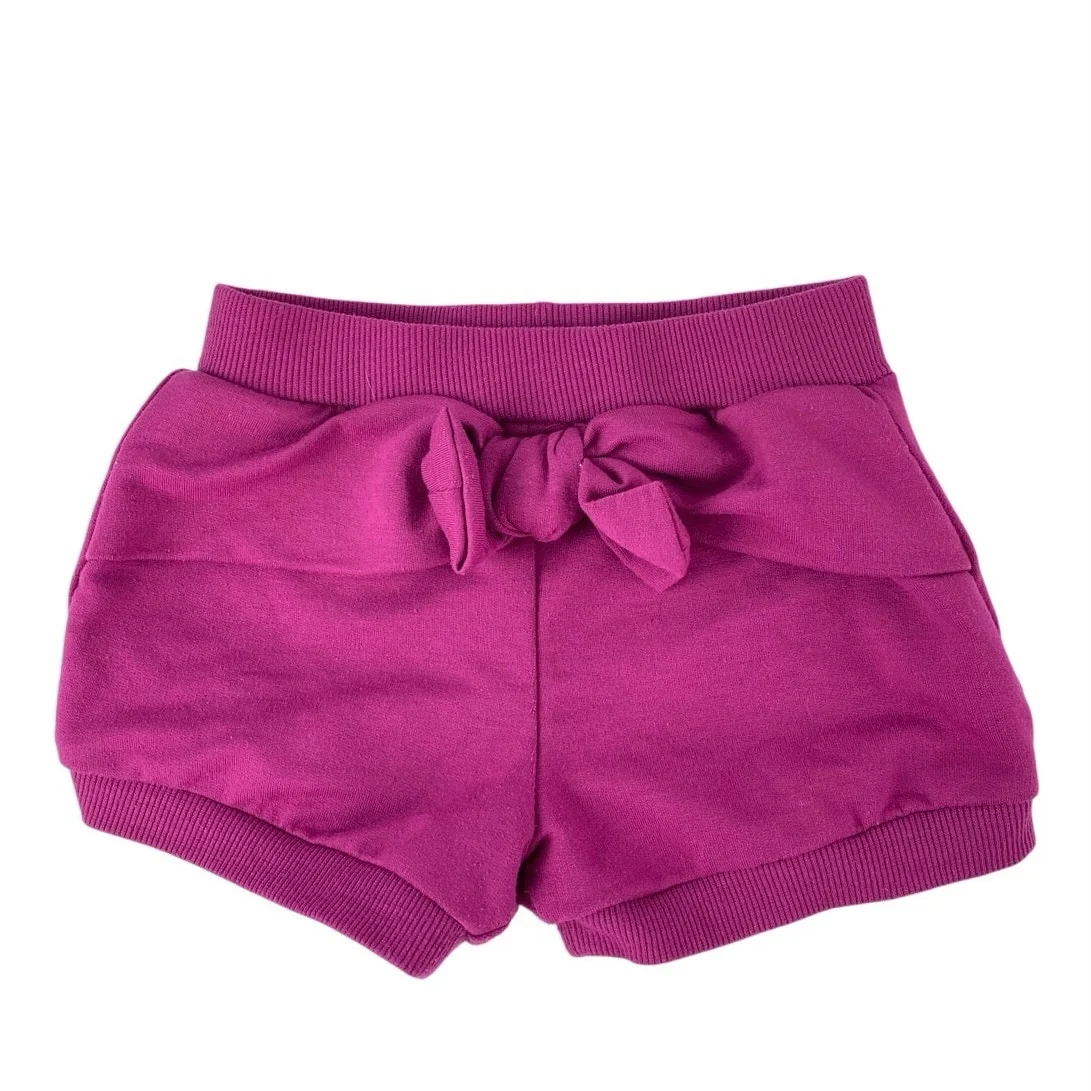 Lot of 2 Habitual Kids Girls Pink & Gray Bow Elastic Waist Mini Lounge Shorts 3T - Image 2
