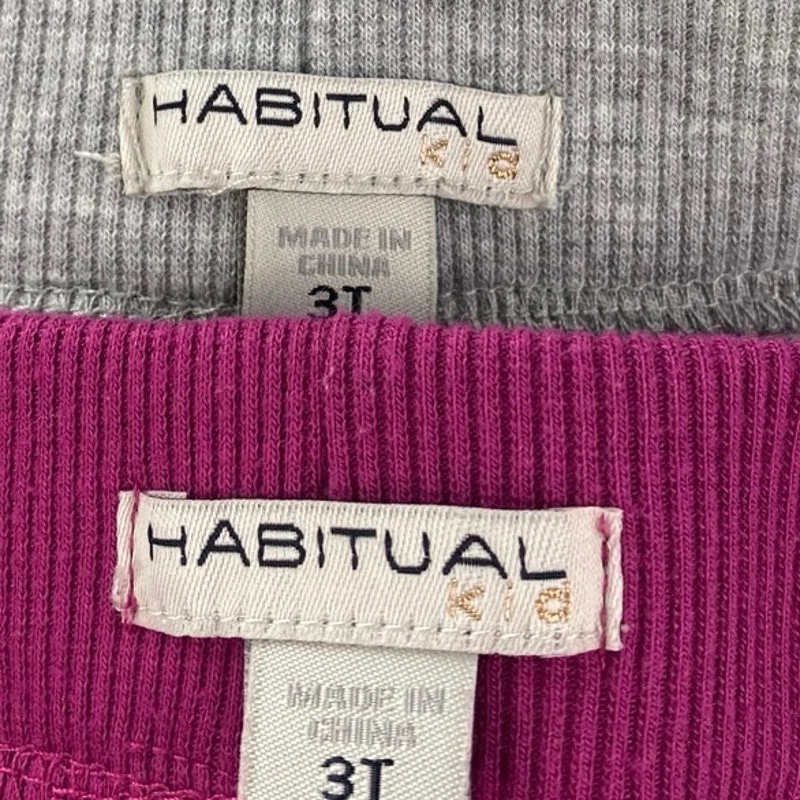 Lot of 2 Habitual Kids Girls Pink & Gray Bow Elastic Waist Mini Lounge Shorts 3T - Image 6