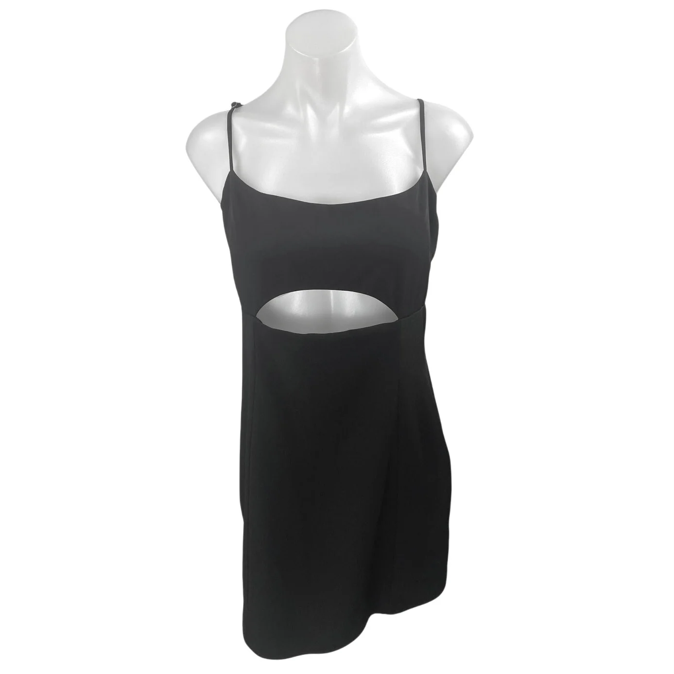 Lovers and Friends Black Sleeveless Cutout Scoop Neck Cami Tank Mini Dress Sz XL