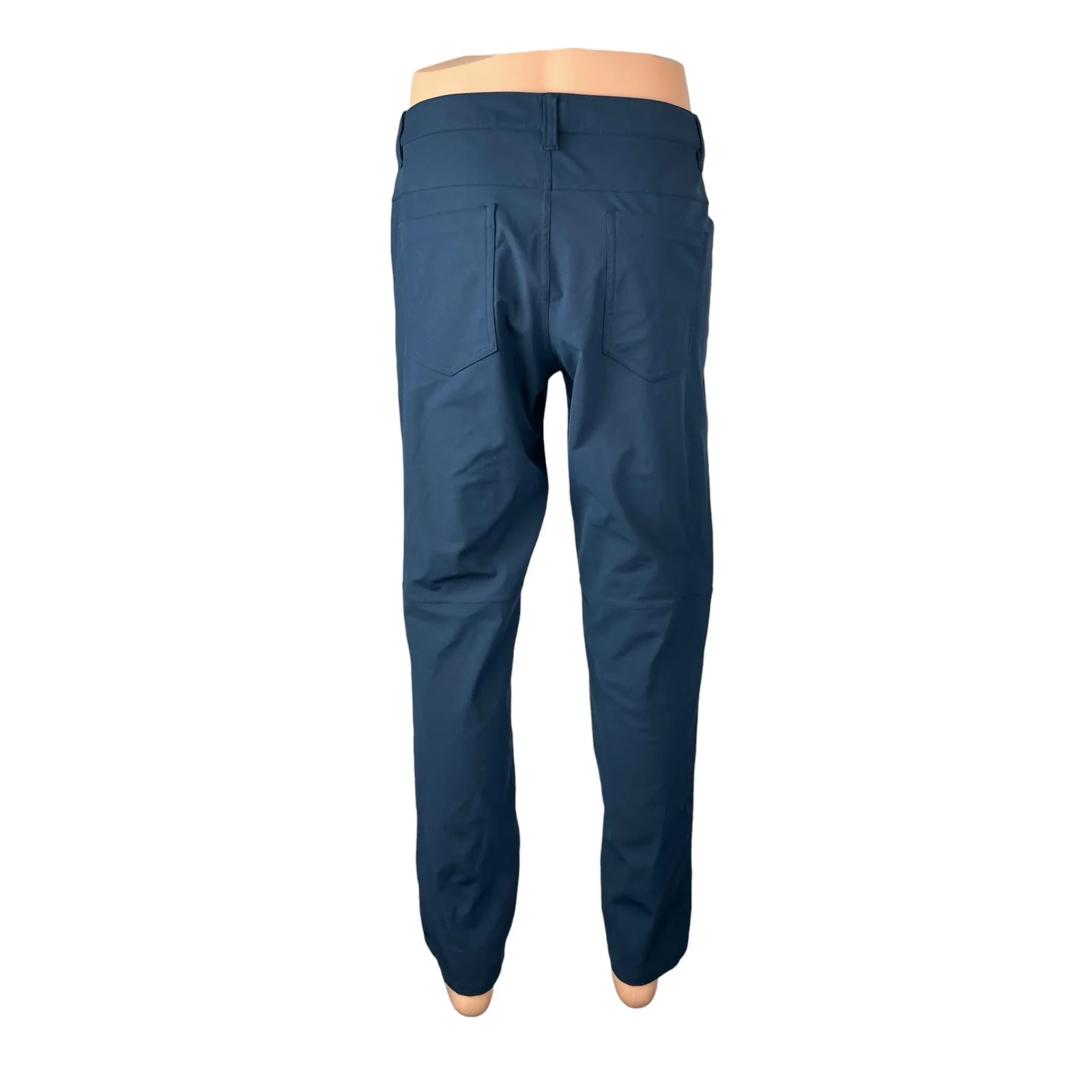 Lululemon ABC Men's Blue Slim Fit Straight Casual Chino Khaki Trousers Pants 32 - Image 4