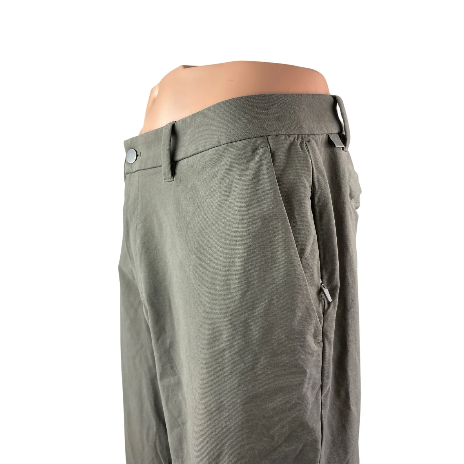 Lululemon ABC Men's Gray Mid Rise VersaTwill Classic Straight Trousers Pants 33 - Image 2