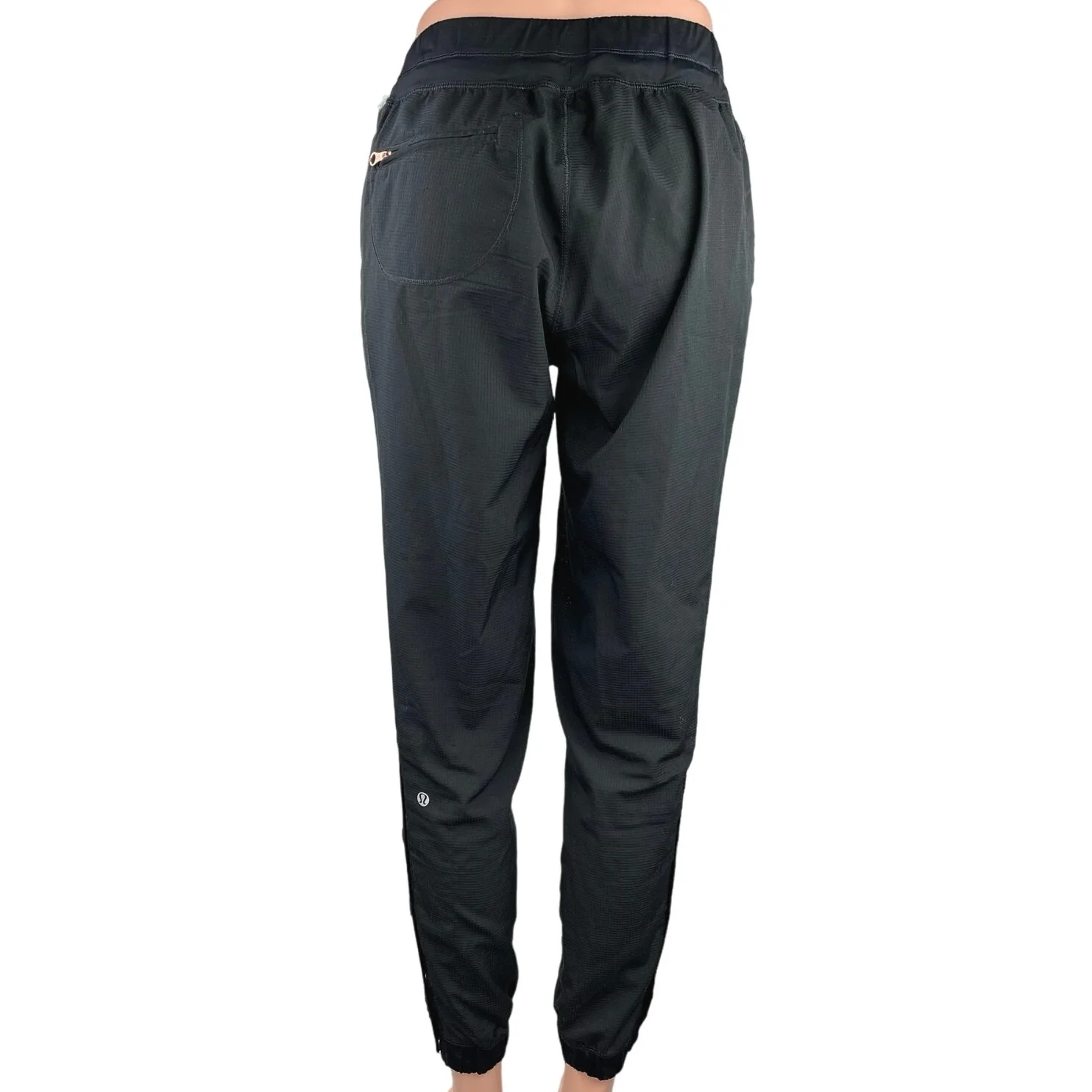 Lululemon Black Drawstring Mid Rise Workout Athletic Jogger Sweatpants Size S - Image 3