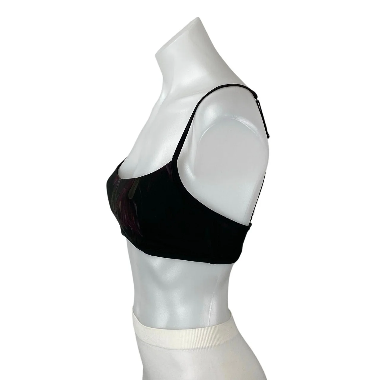 Lululemon Daily Black Floral Sleeveless Activewear Sports Bra Crop Tank Top S - Image 2