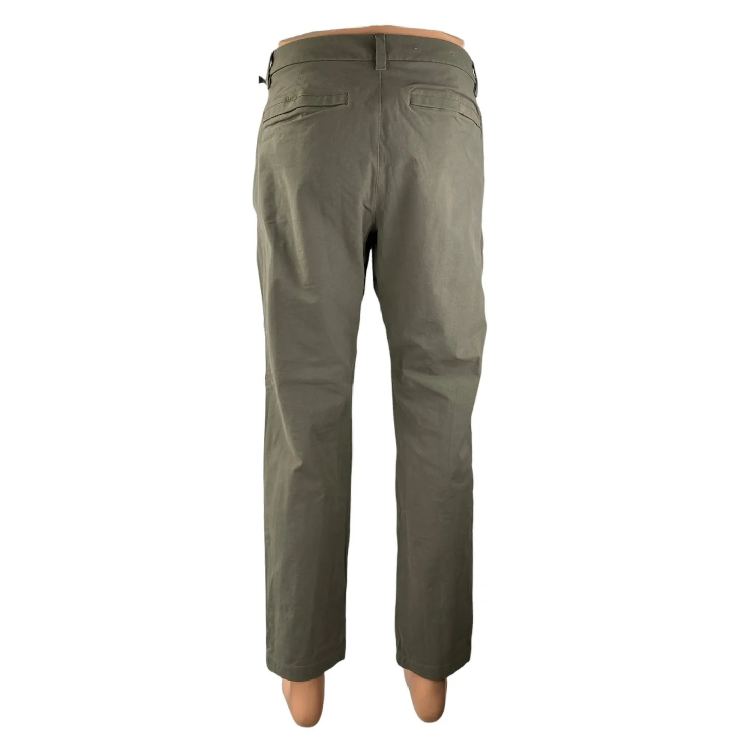 Lululemon Men's Green High Waist Straight Leg Chino Khaki Trousers Pants Size 32 - Image 2