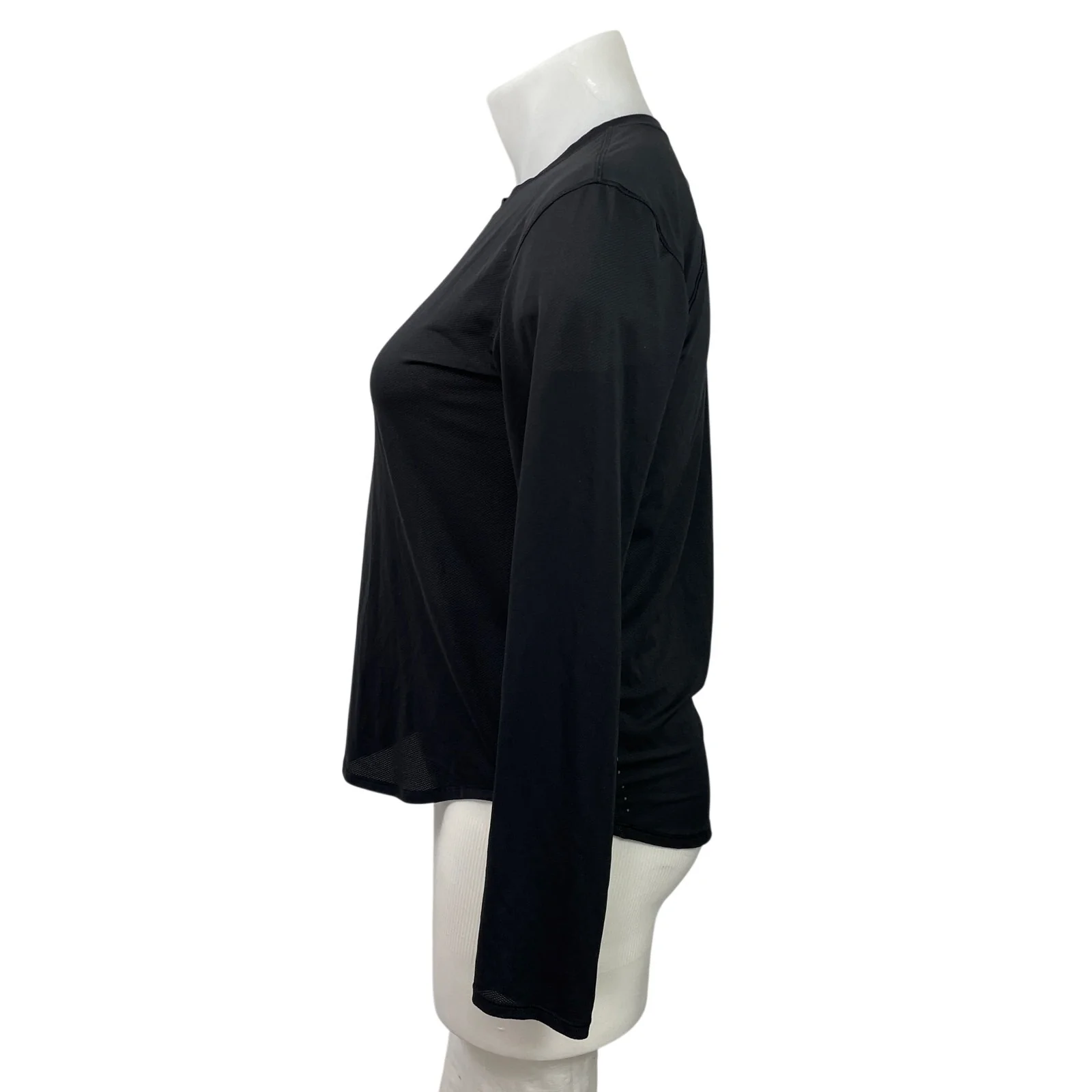 Lululemon Women's Black Long Sleeve Athletic Activewear Tee T-shirt Top Size 10 - Image 2