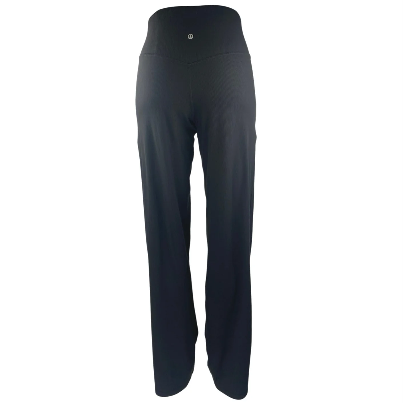 Lululemon Women's Blue Rib Knit Straight Leg Fitness Trousers Leggings Pants 4 - Image 3
