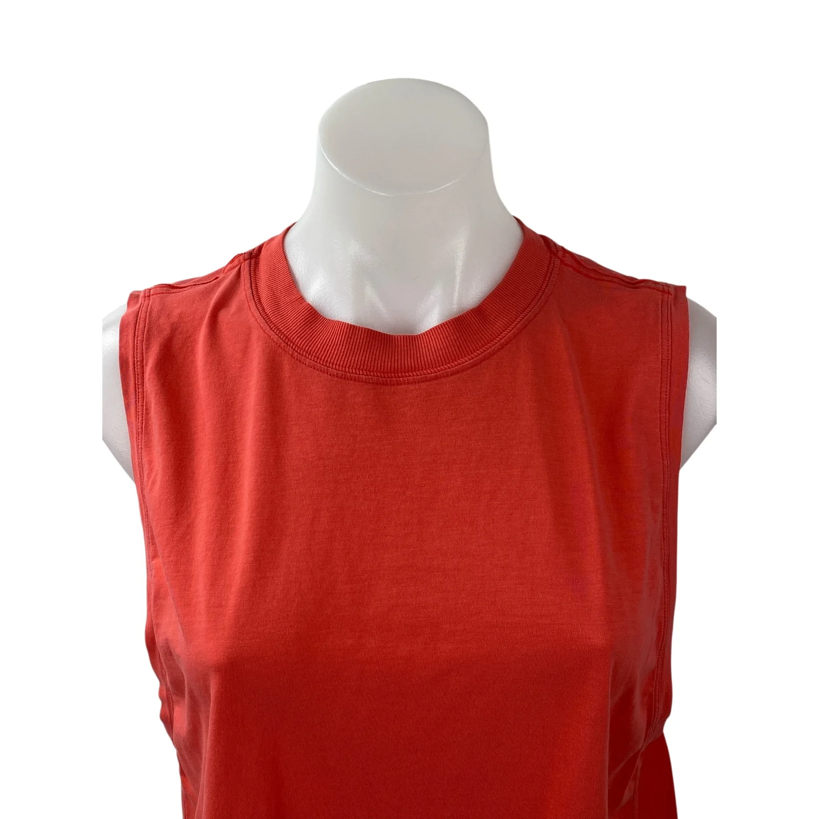 Lululemon Womens Coral Sleeveless Workout Yoga Athletic Muscle Tee Tank Top Sz 3 - Image 2