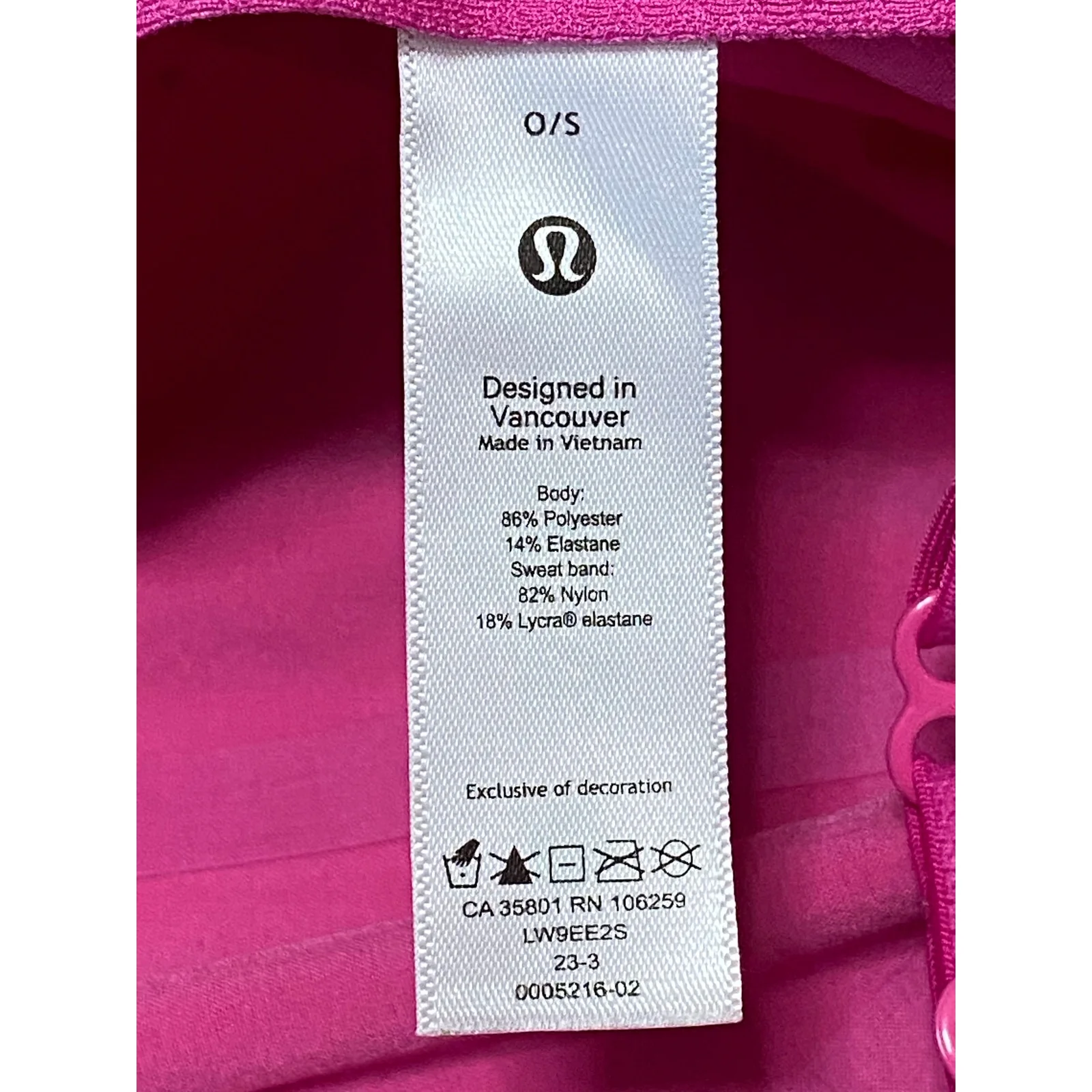 Lululemon Women's Pink Logo Adjustable Strapback Baseball Cap Hat One Size - Image 4