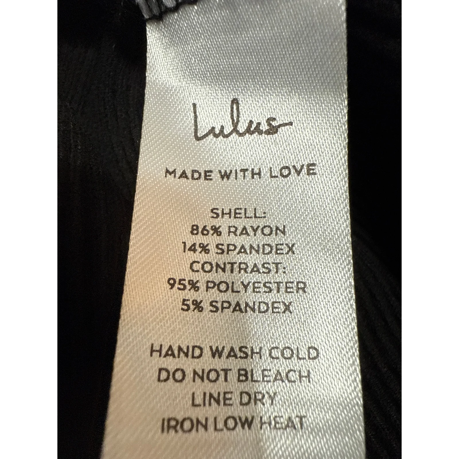Lulus Black Long Sleeve Mesh Ribbed Knit Sweetheart Blouse Bodycon Top Size S - Image 4