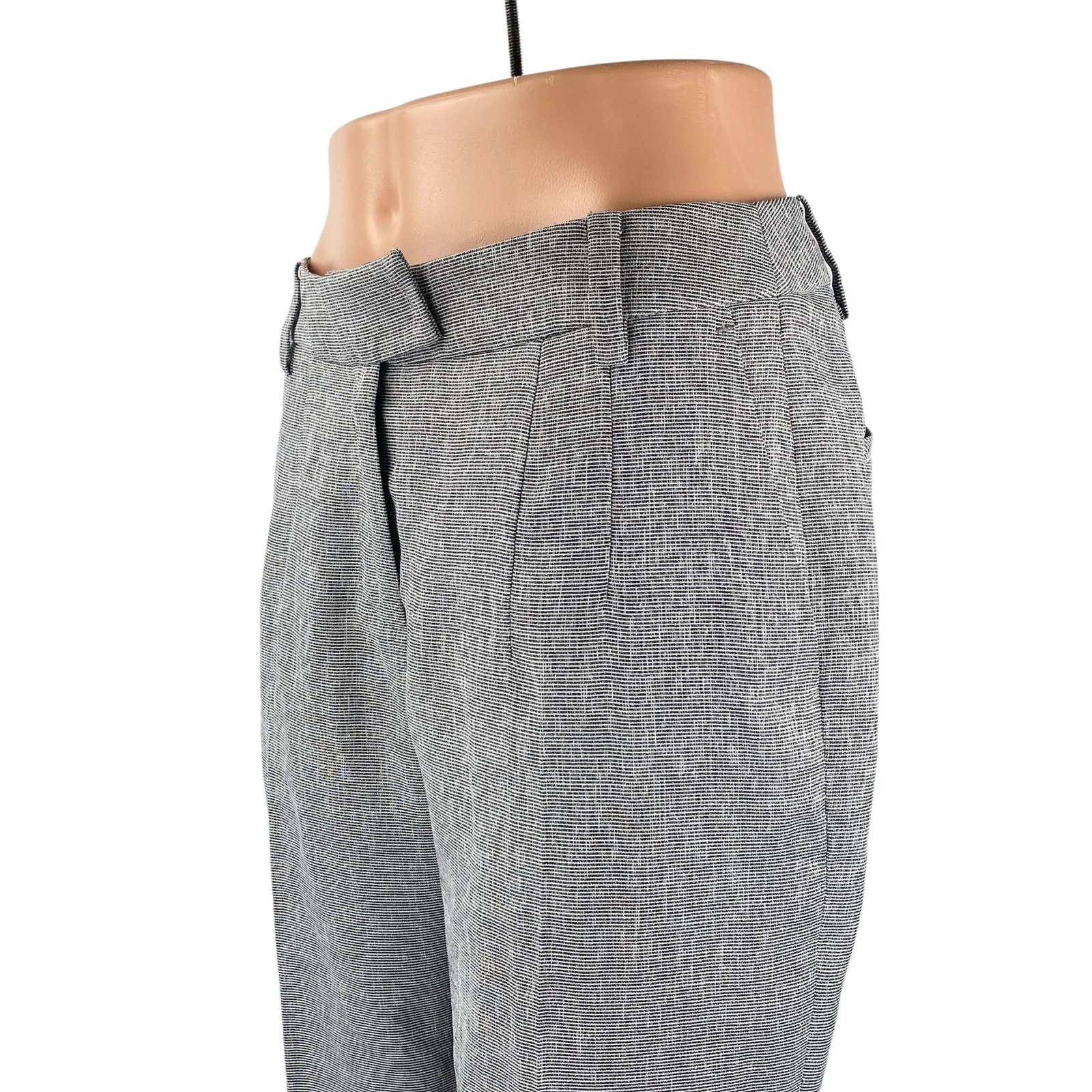 Lynn Women's Gray Mid Rise Straight Leg Career Trousers Dress Pants Size S - Image 2
