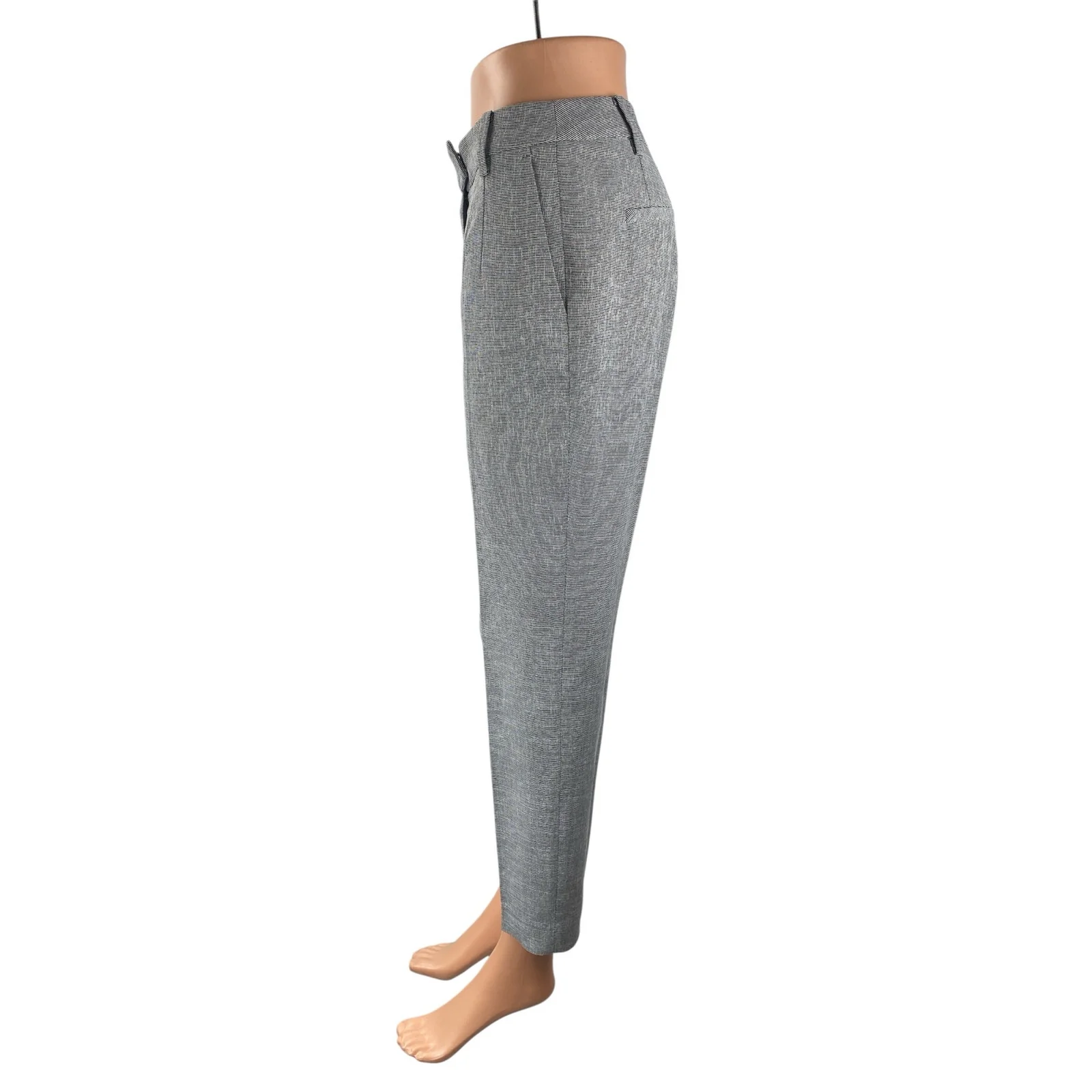 Lynn Women's Gray Mid Rise Straight Leg Career Trousers Dress Pants Size S - Image 3