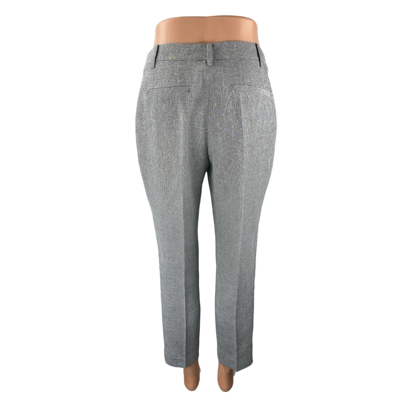 Lynn Women's Gray Mid Rise Straight Leg Career Trousers Dress Pants Size S - Image 4