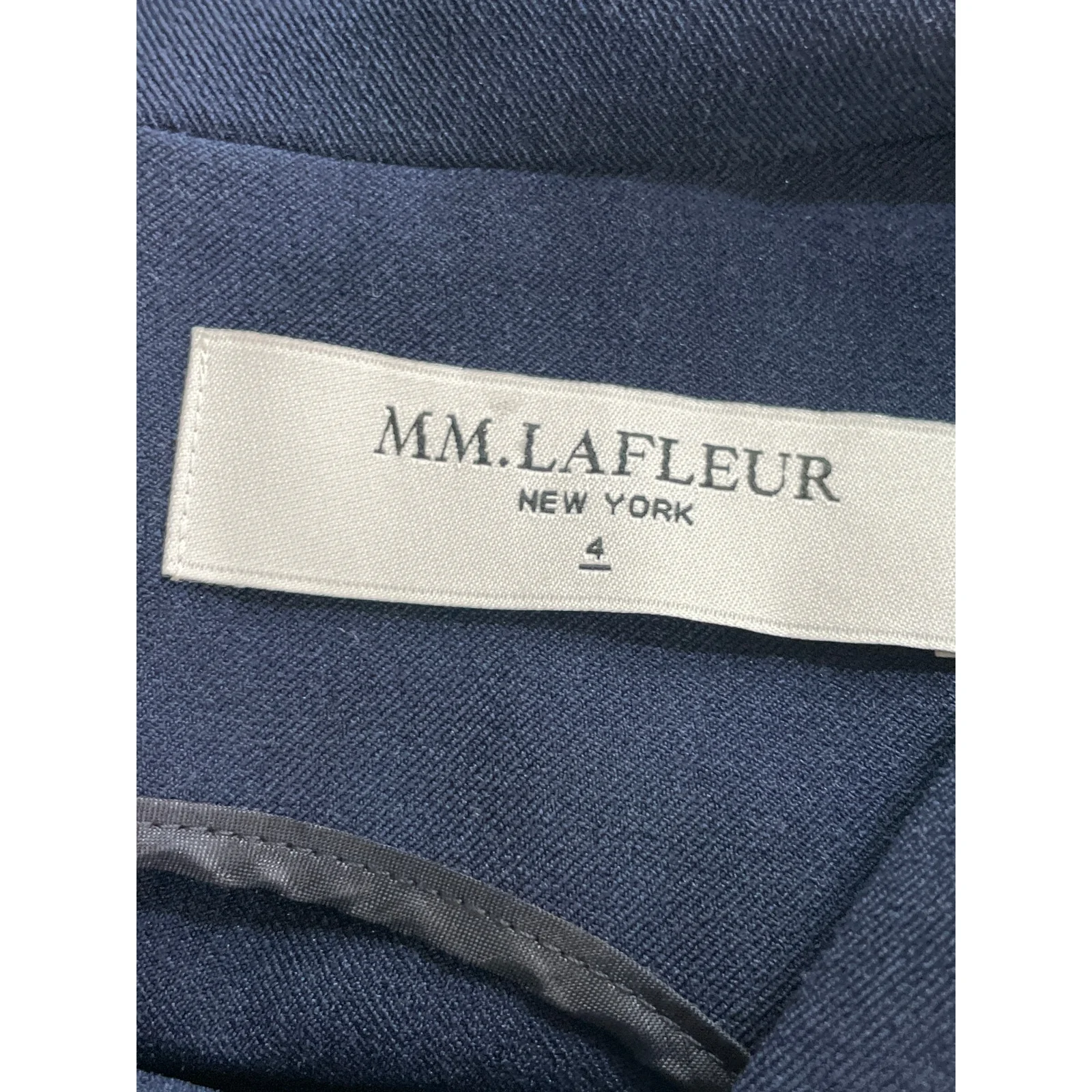 M.M Lafleur Women's Navy Blue Sleeveless V Neck A Line Mini Sheath Dress Size 4 - Image 5