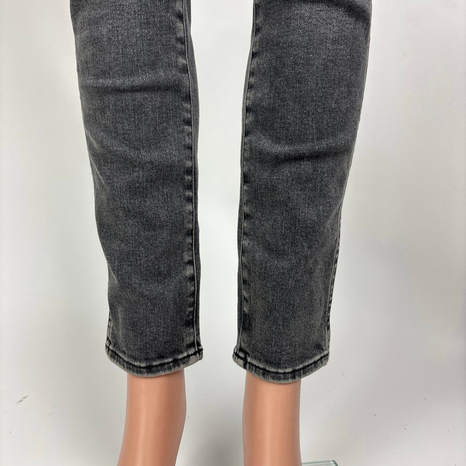Madewell Charcoal Gray Cotton 10” High Rise Ankle Skinny Denim Jeans Size 25 - Image 5