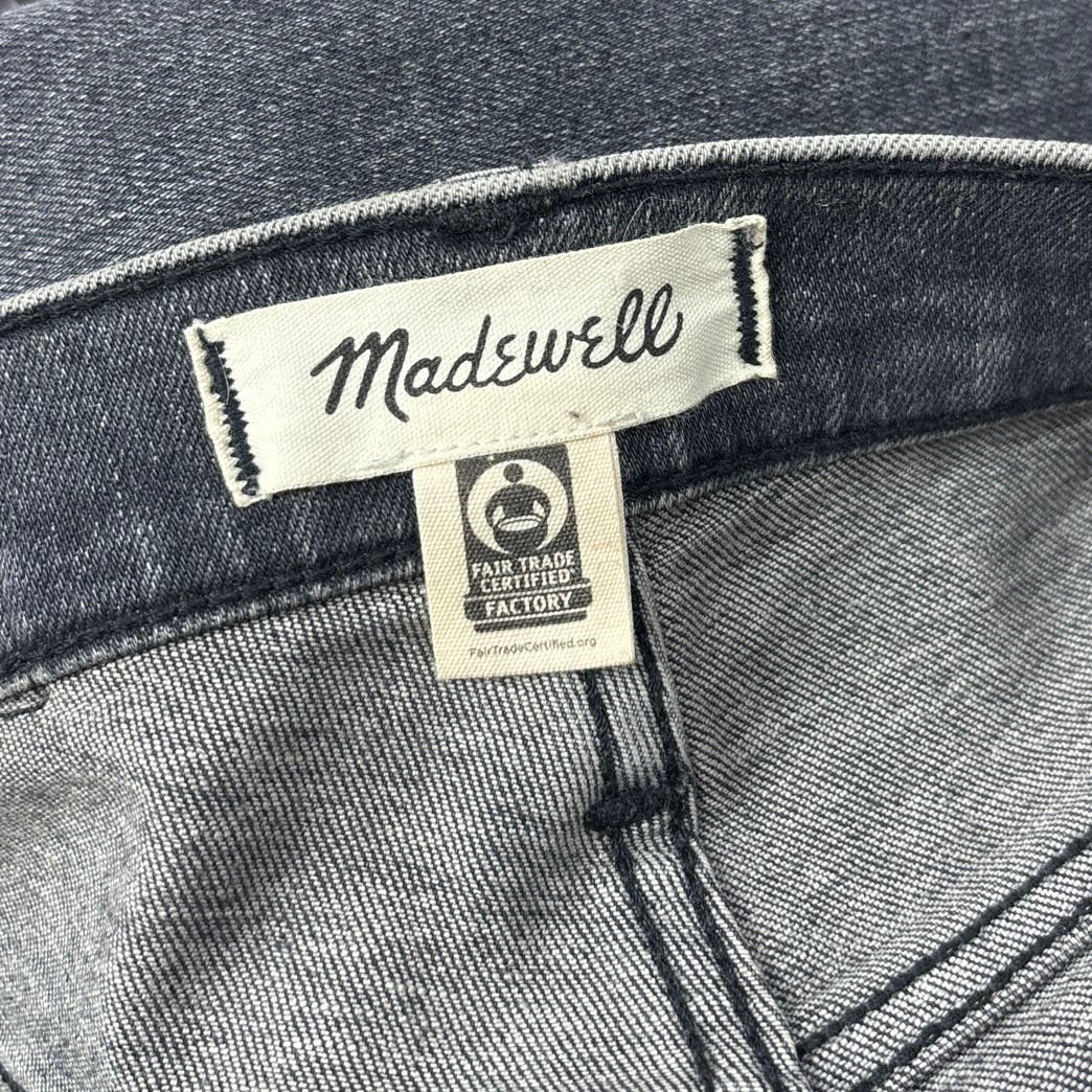 Madewell Charcoal Gray Cotton 10” High Rise Ankle Skinny Denim Jeans Size 25 - Image 8