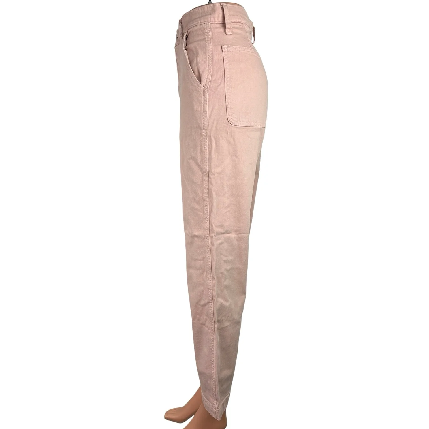 Madewell Pink High Waist Straight Leg Pockets Stretch Crop Ankle Denim Jeans 26 - Image 2