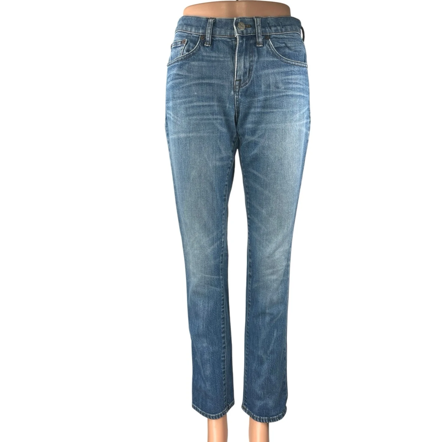 Madewell Slim Boy Jean Women's Blue Mid Rise Boyfriend Denim Jeans Size 24
