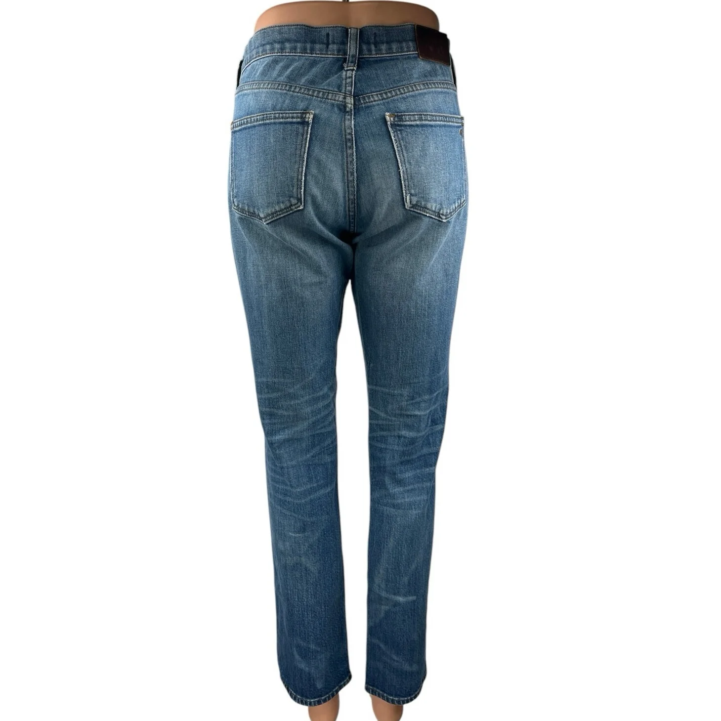 Madewell Slim Boy Jean Women's Blue Mid Rise Boyfriend Denim Jeans Size 24 - Image 3