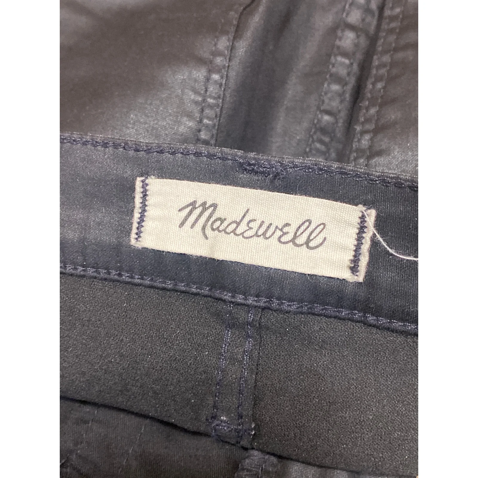 Madewell Women's Black High Rise Skinny Jeggings Motorcycle Trousers Pants Sz 26 - Image 5