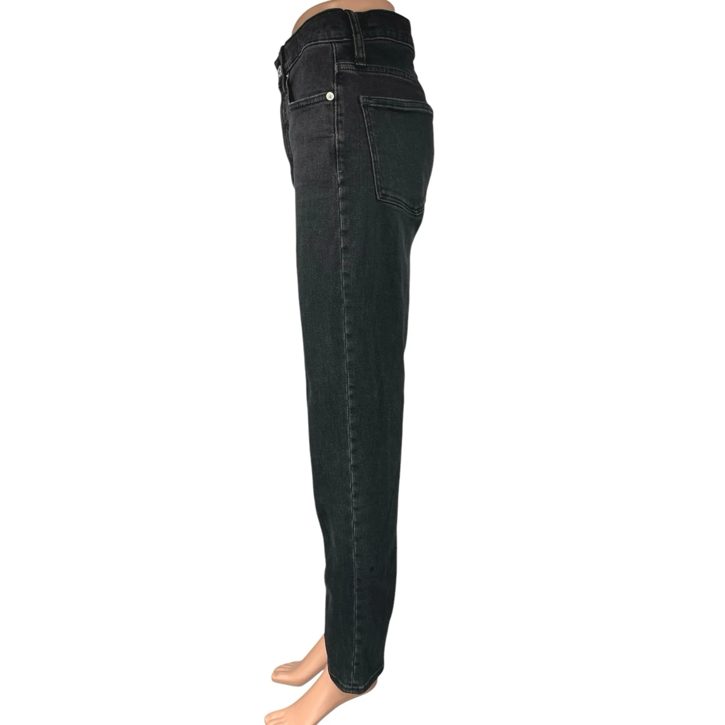 Madewell Women's Black Wash Classic Straight High Waist Ankle Denim Jeans Sz 27 - Image 2