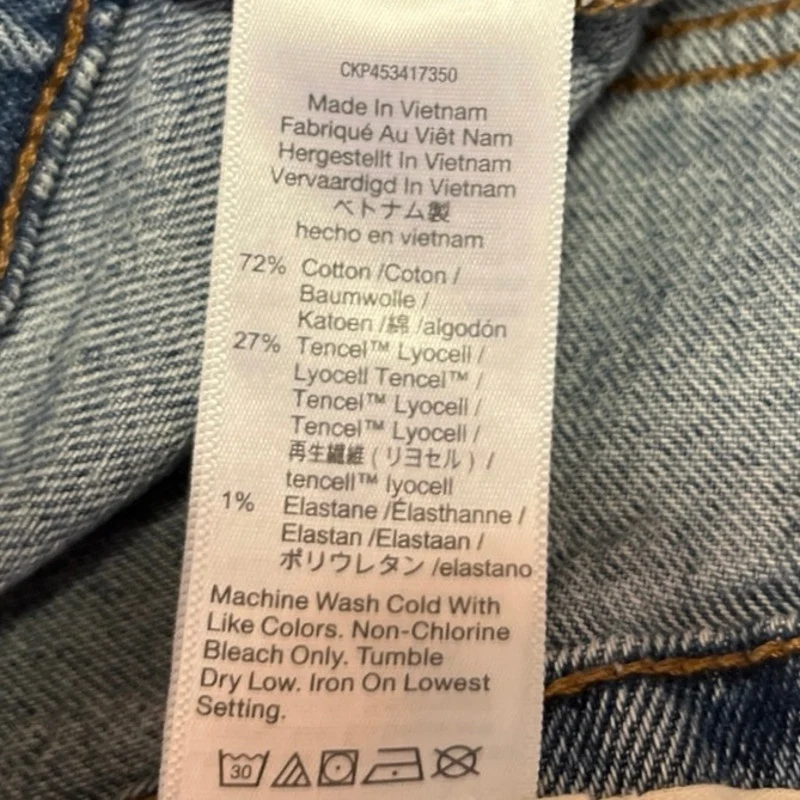 Madewell Women's Blue The Perfect High Waisted Cut Off Denim Jean Shorts Size 23 - Image 6
