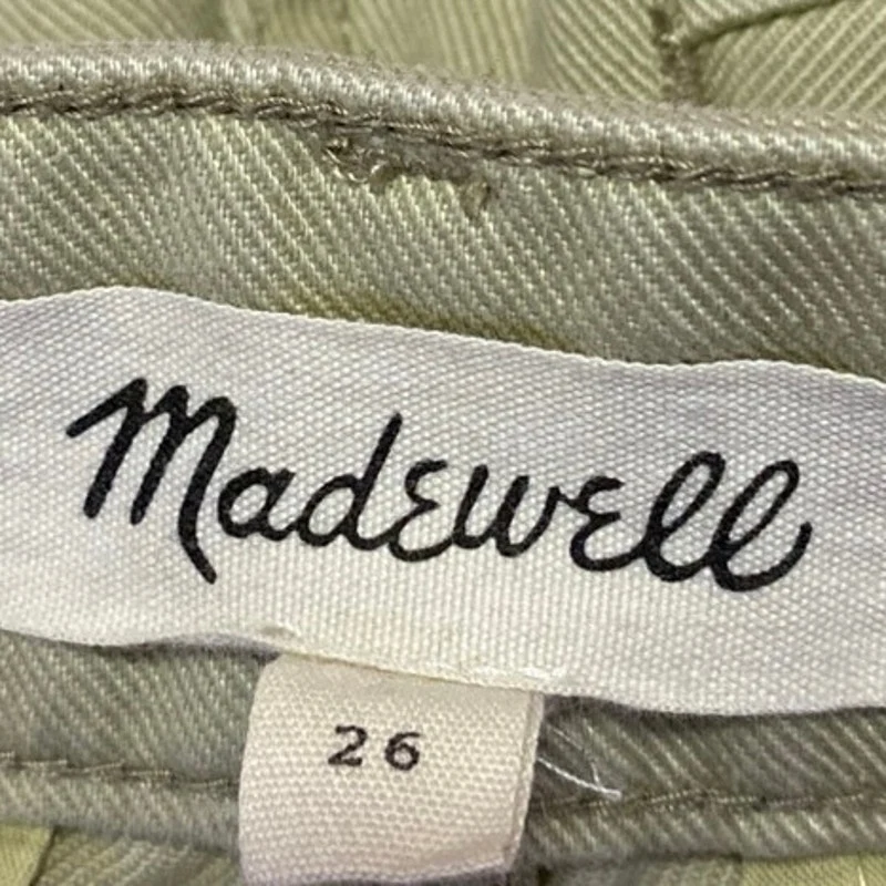 Madewell Women's Green High Rise Straight Wide Leg Trousers Denim Jeans Pants 26 - Image 4