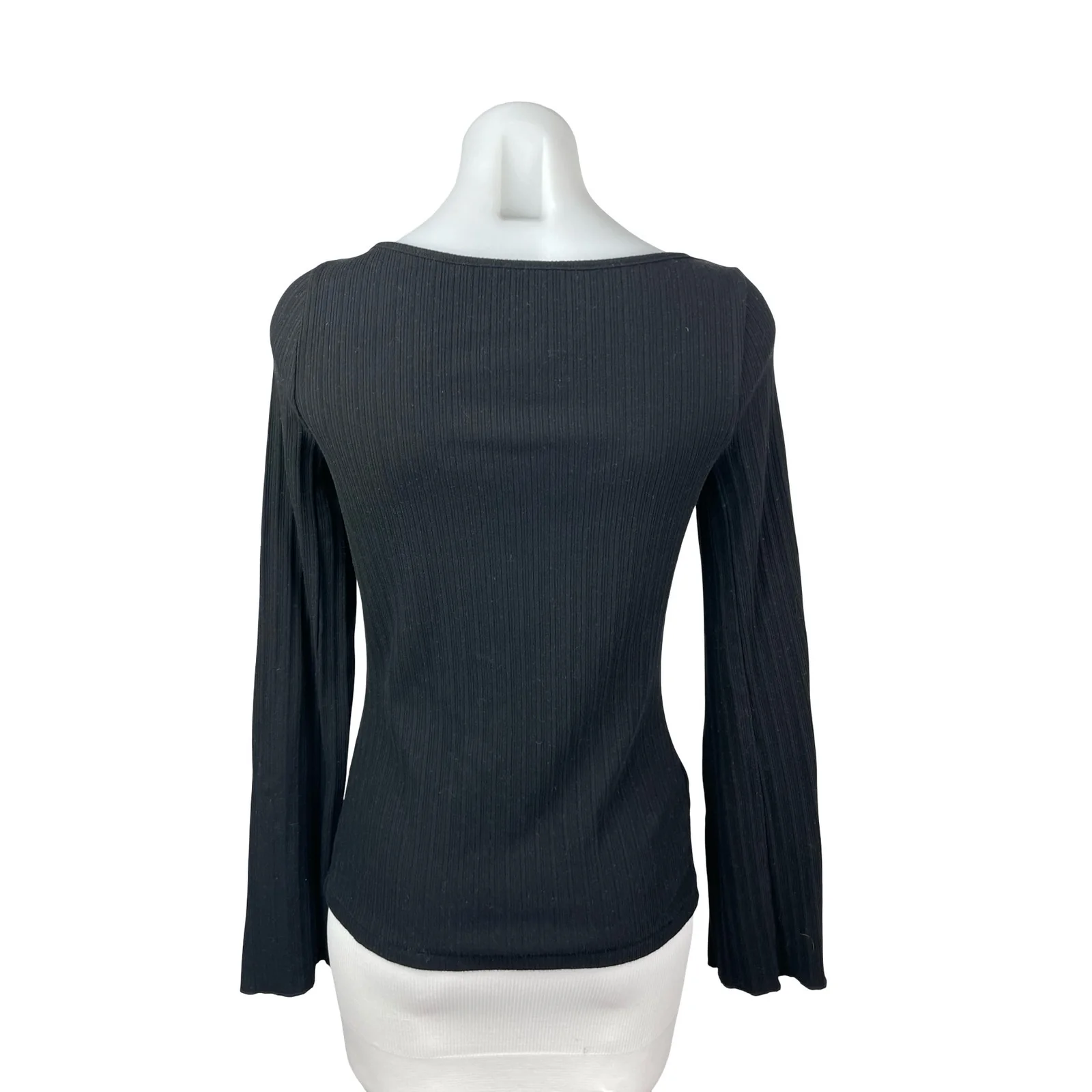 Madewell Women's Ribbed Knit Boat Neck Long Sleeve Sweater Blouse Top Size S - Image 4