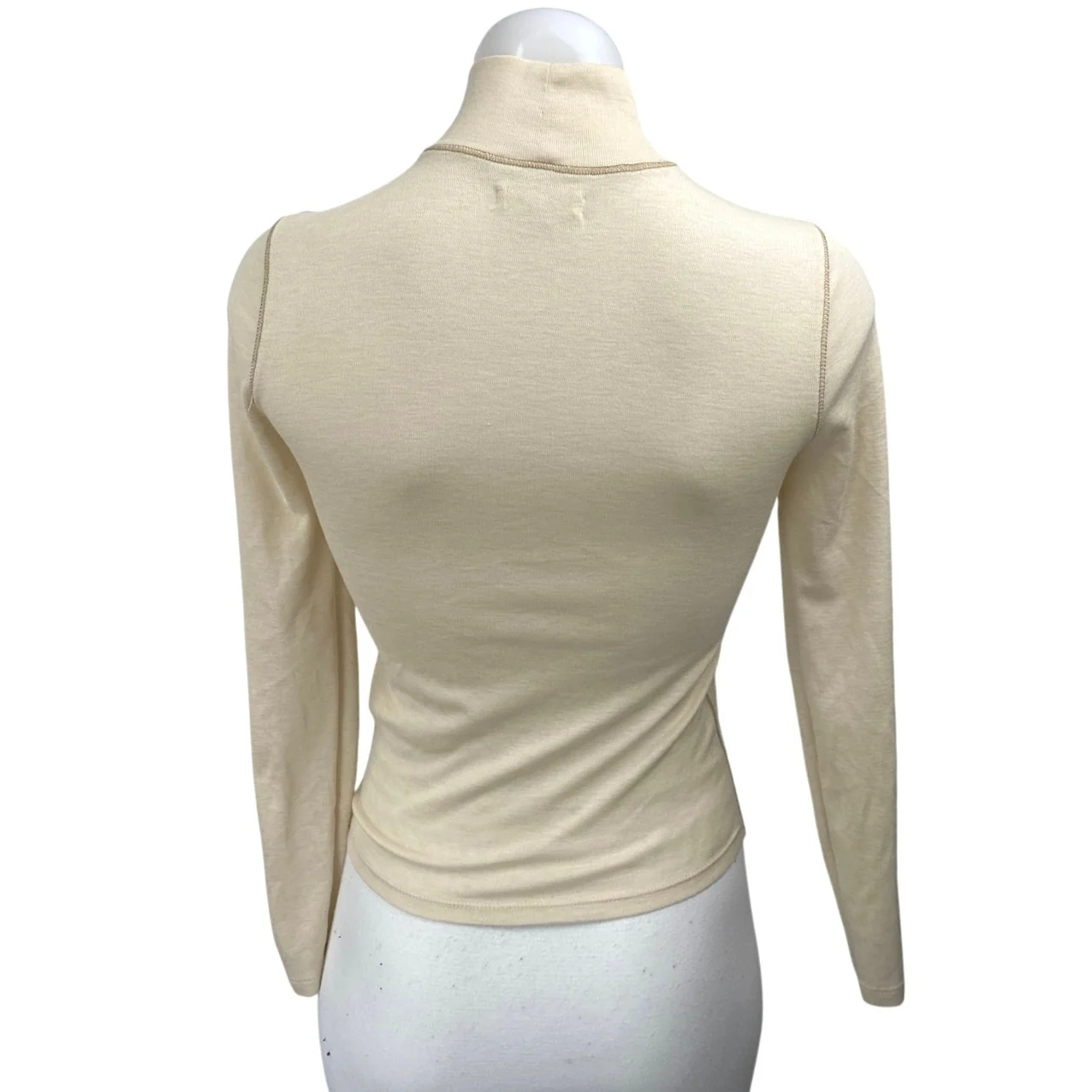 Madewell Women's Yellow Long Sleeve Turtleneck Seam Slim Sweater Top Size S - Image 2