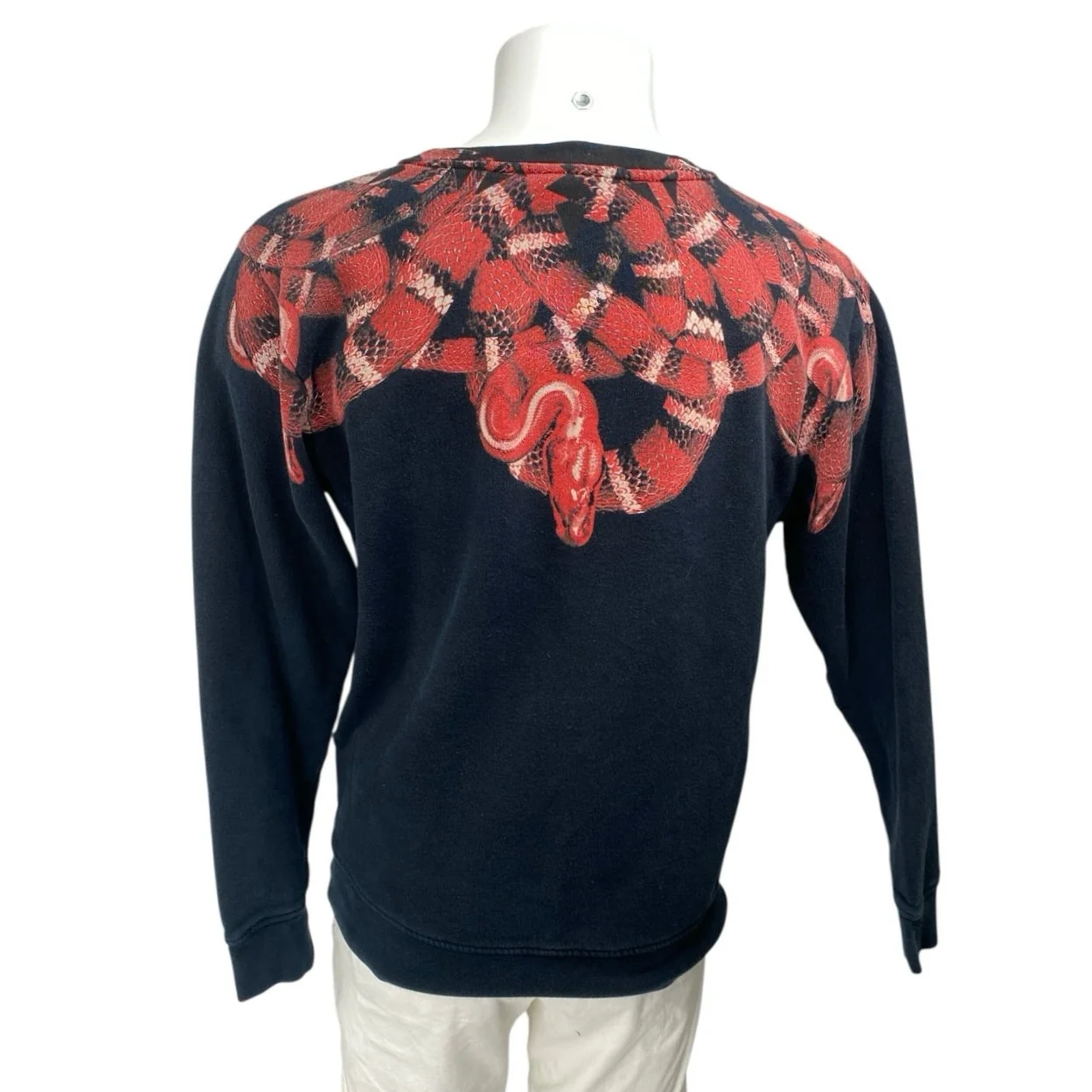 Marcelo Burlon Men's Black Red Snake Print Long Sleeve Sweatshirt Sweater Top S - Image 2