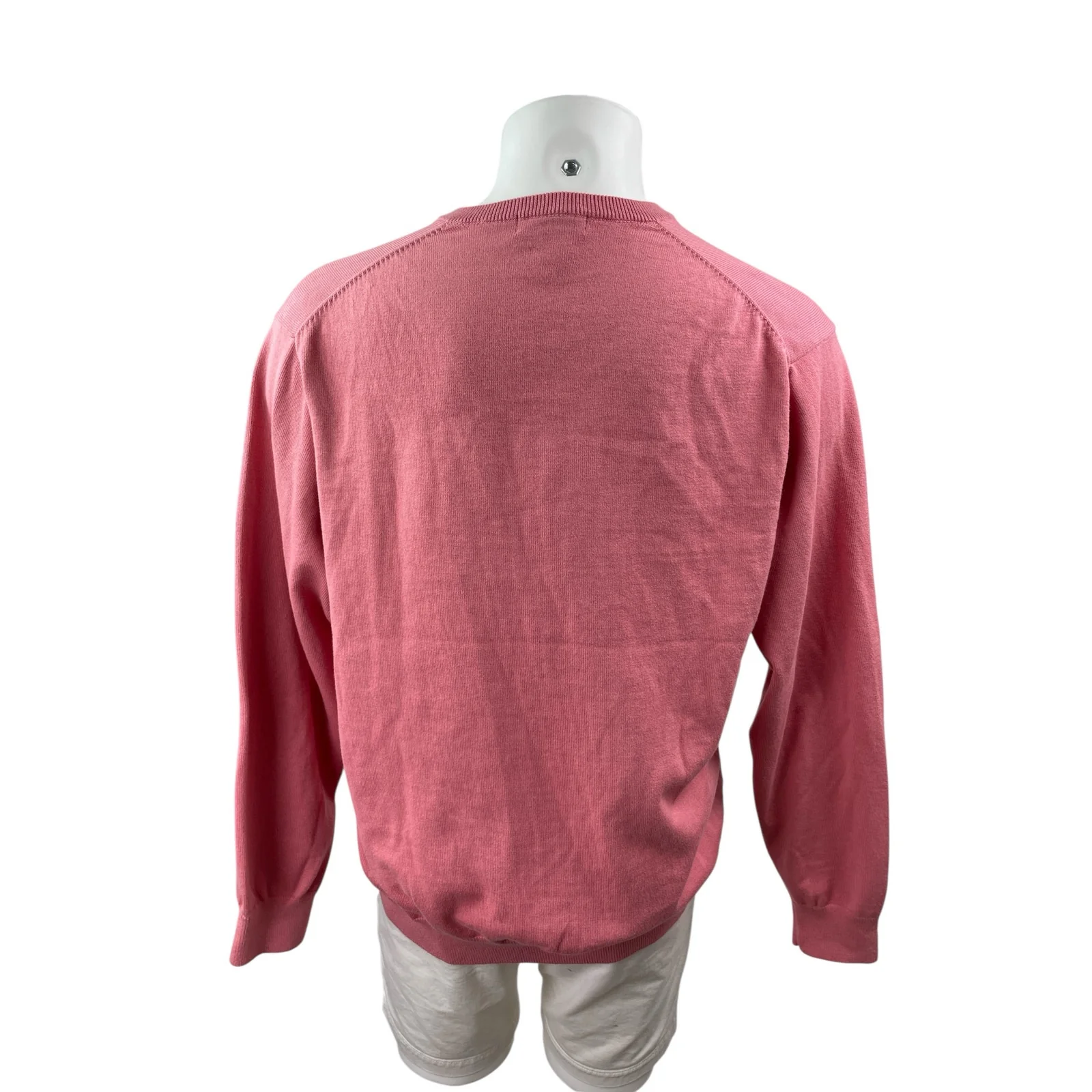 Marks & Spencer Collezione Men's Pink Silk V Neck Long Sleeve Sweater Top Sz XL - Image 4