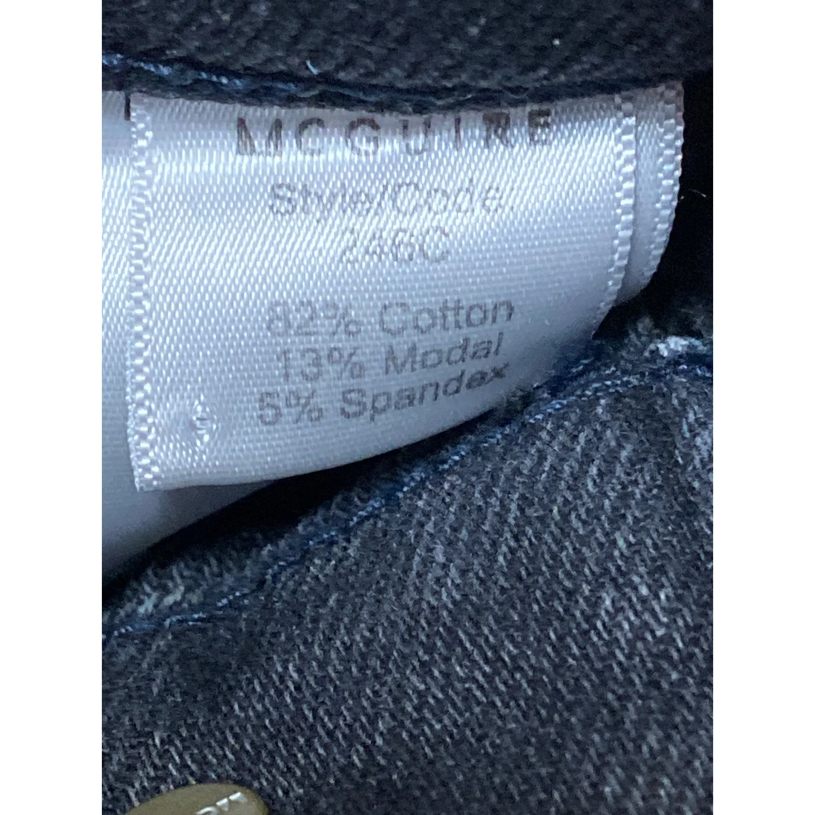 McGuire Women's Black Washed High Rise Slim Straight Leg Denim Jeans Size 25 - Image 5