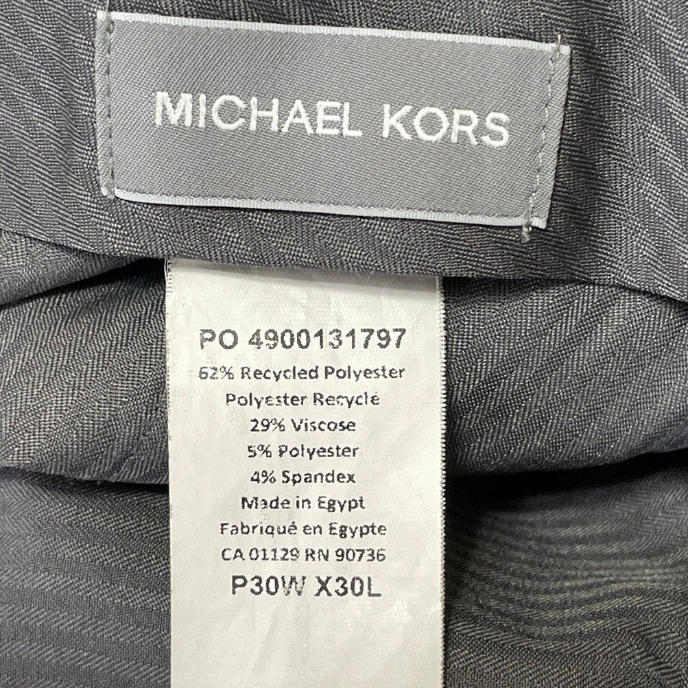 Michael Kors Mens Black Mid Rise Straight Leg Trousers Dress Pants Size 30x30 - Image 4