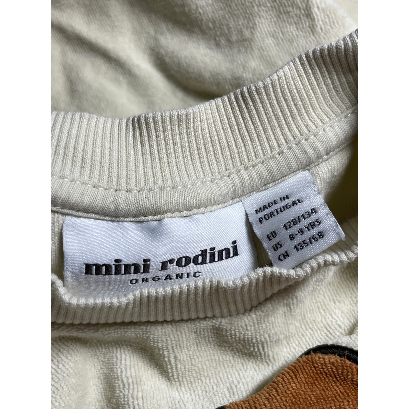 Mini Rodini Kids Cream Teddy Bear Patch Crew Neck Long Sleeve Sweater Top 8-9YO - Image 5