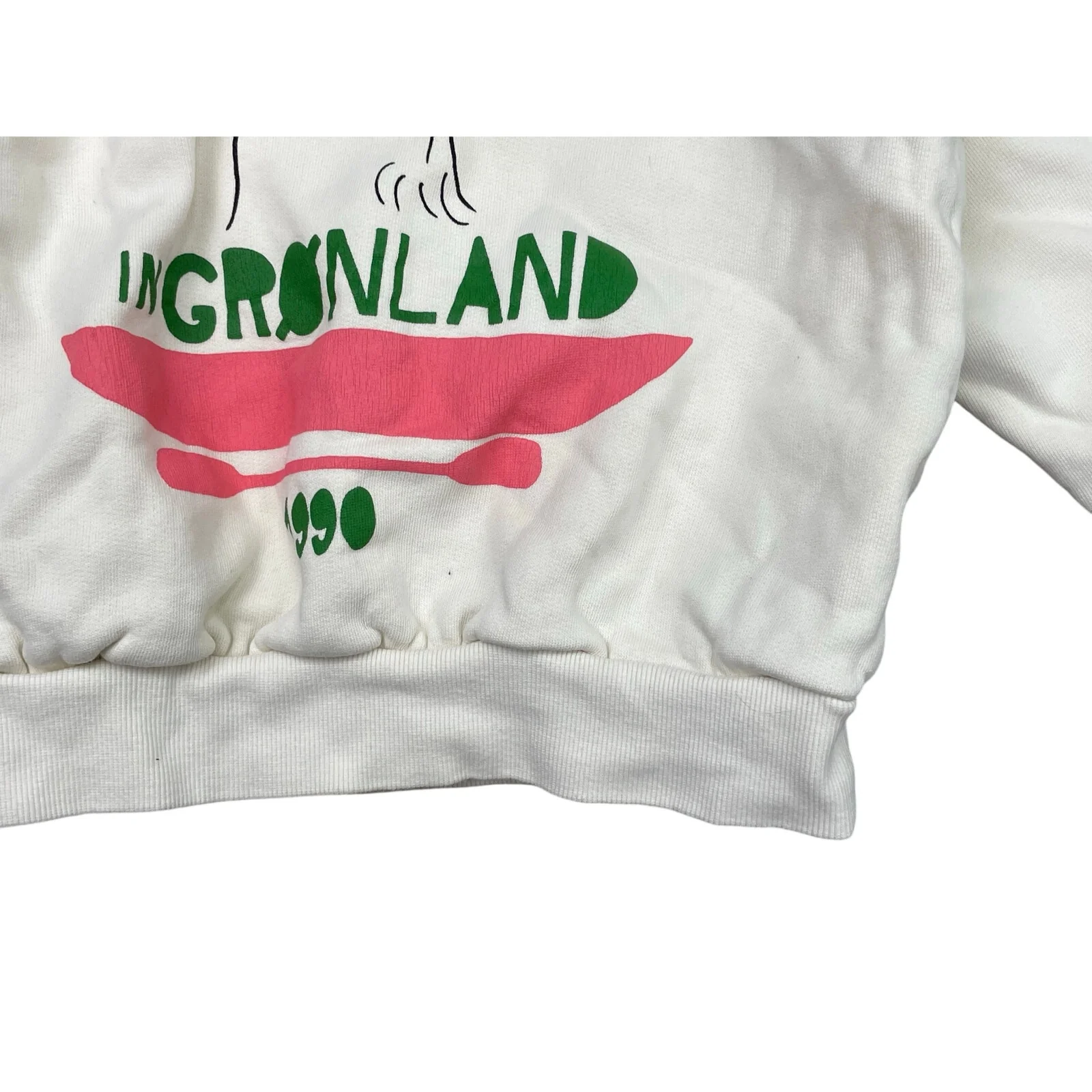 Mini Rodini Kids Girl White Polar Bear Print Crew Neck Sweater Sweatshirt 8-9 YO - Image 4