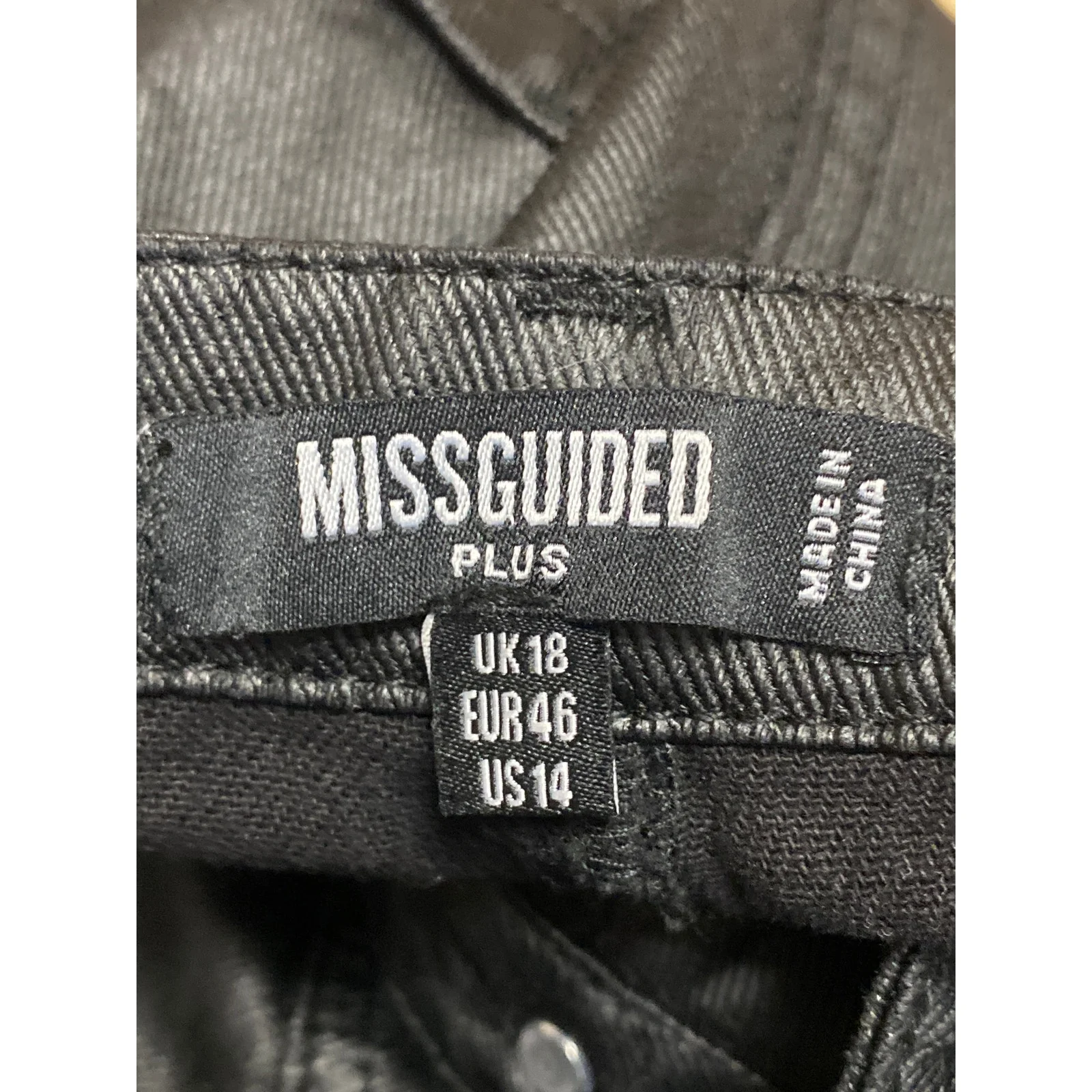 Missguided Women's Black Faux Vegan Leather High Rise Straight Trouser Pants 14 - Image 3