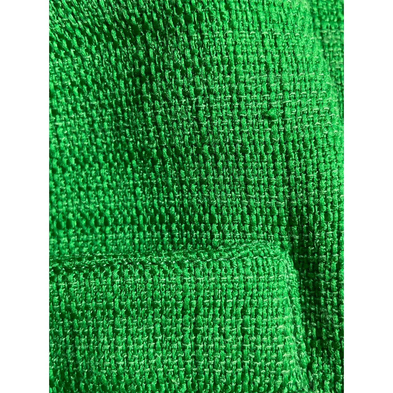 MNG Mango Women Green Tweed High Rise Straight Palazzo Wide Leg Trousers Pants 6 - Image 9