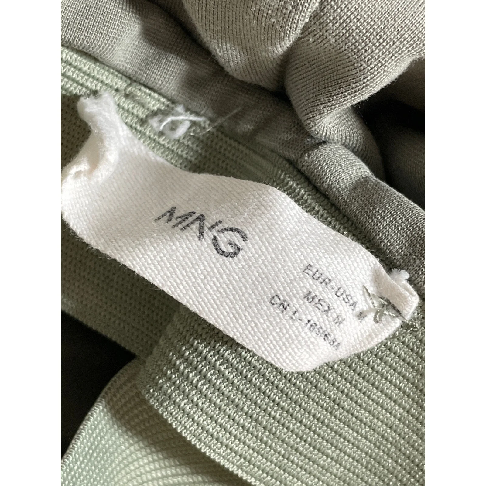 MNG Mango Women's Green Slit High Rise Cropped Skinny Trousers Pants Size M - Image 6