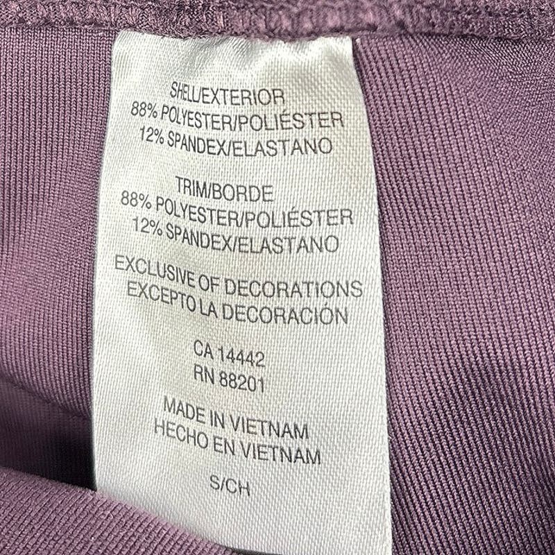 Mondetta Purple Mesh Pockets High Rise Ankle Skinny Pull On Yoga Leggings Size S - Image 9