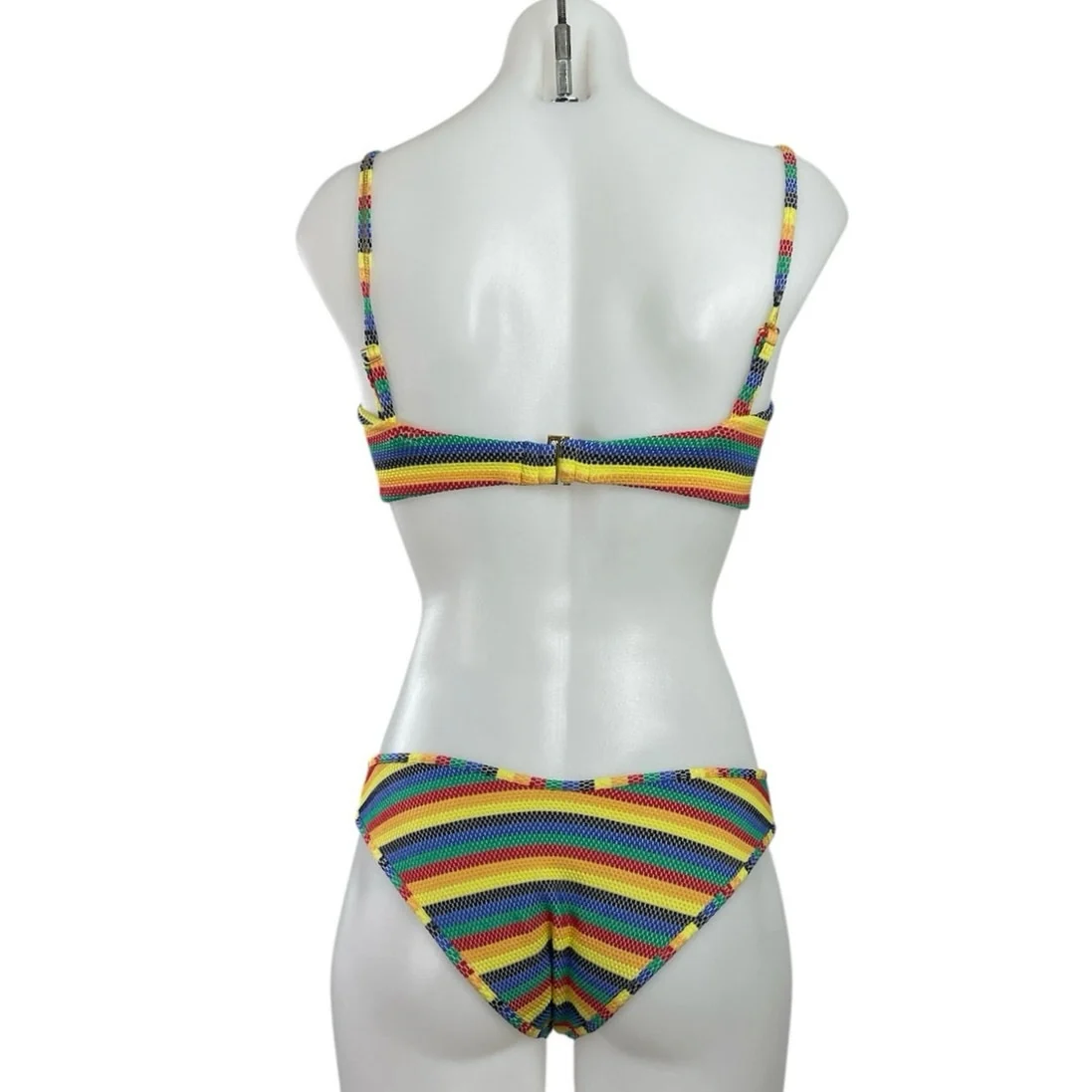 Montce Rainbow Pride Bandeau Tube Two Piece Bikini Swimsuit Swimwear Size M - Image 3