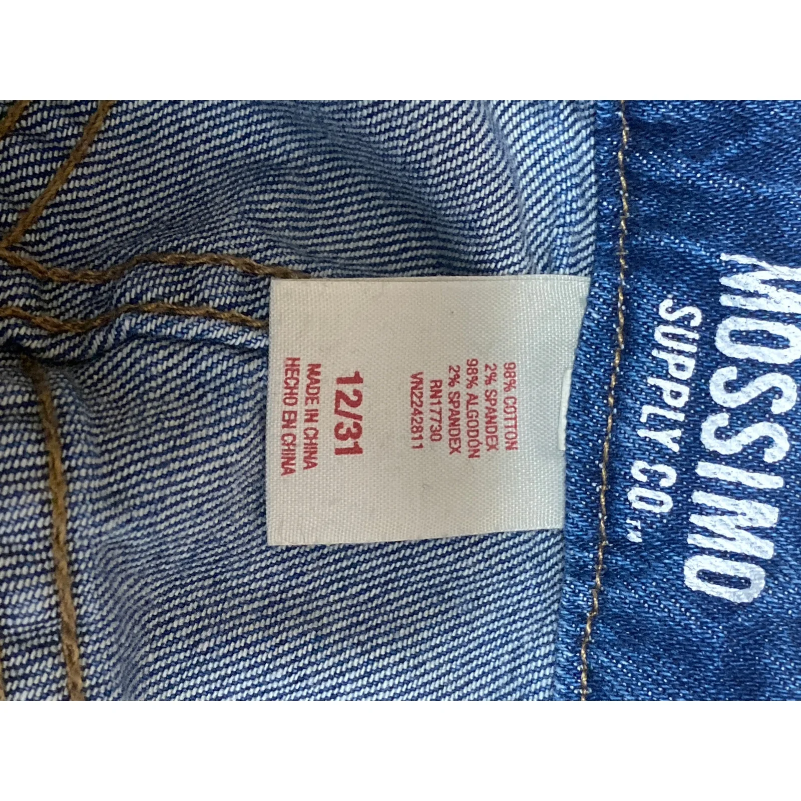 Mossimo Blue Raw Fayed Hem High Rise Mini Deconstructed A-Line Denim Skirt 12/31 - Image 5