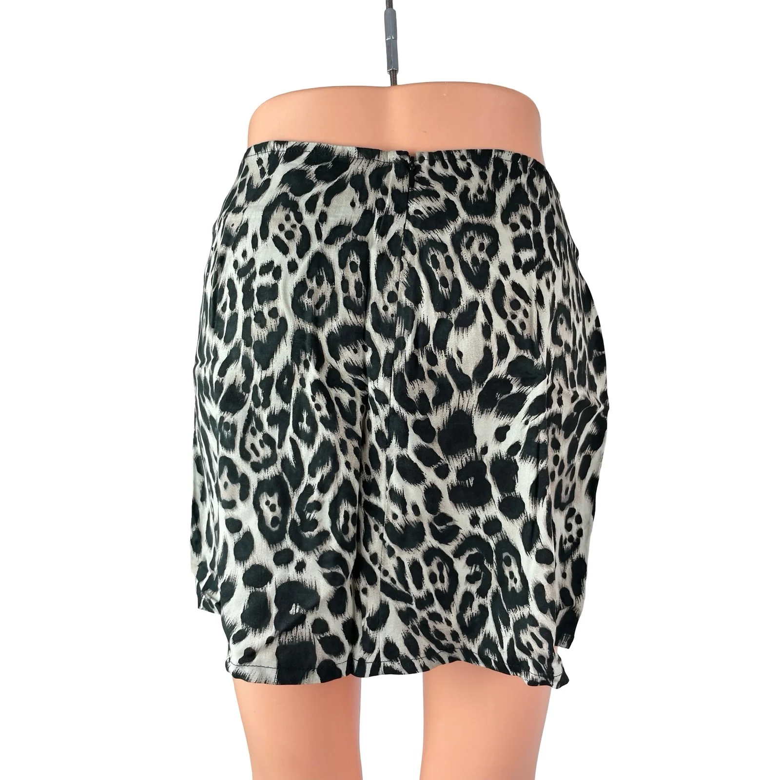 Motel Sheny Women's Animal Print High Rise Slit Mini Pencil Bodycon Skirt Sz XS - Image 4