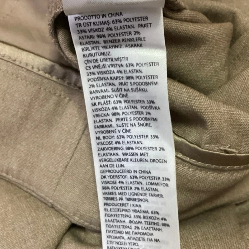 NA-KD Women's Tan Khaki High Rise Cargo Straight Trouser Dress Pants Size 36 - Image 5