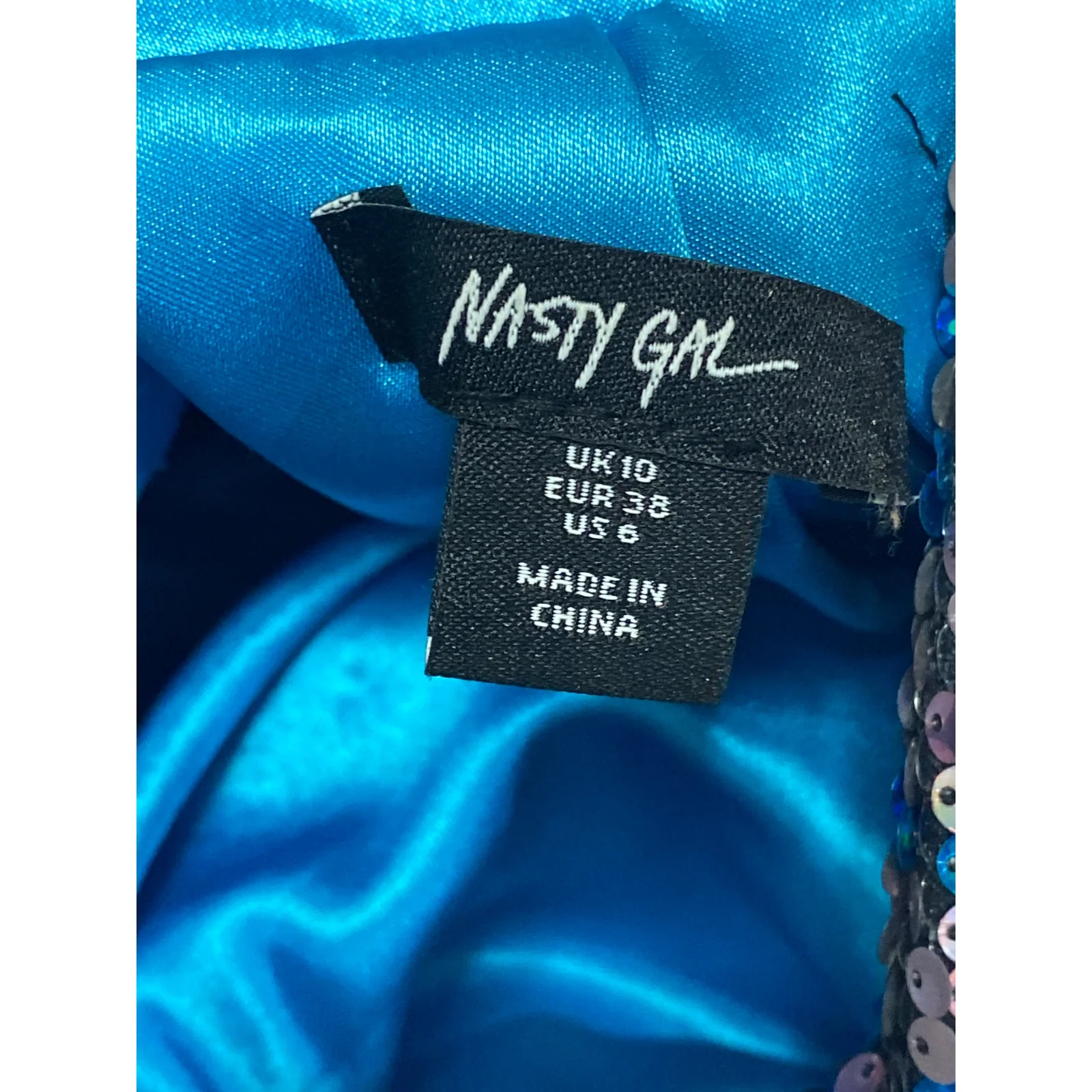 Nasty Gal Premium Mermaid Sequin Fringe Women's Long Sleeve Blazer Coat Jacket 6 - Image 6